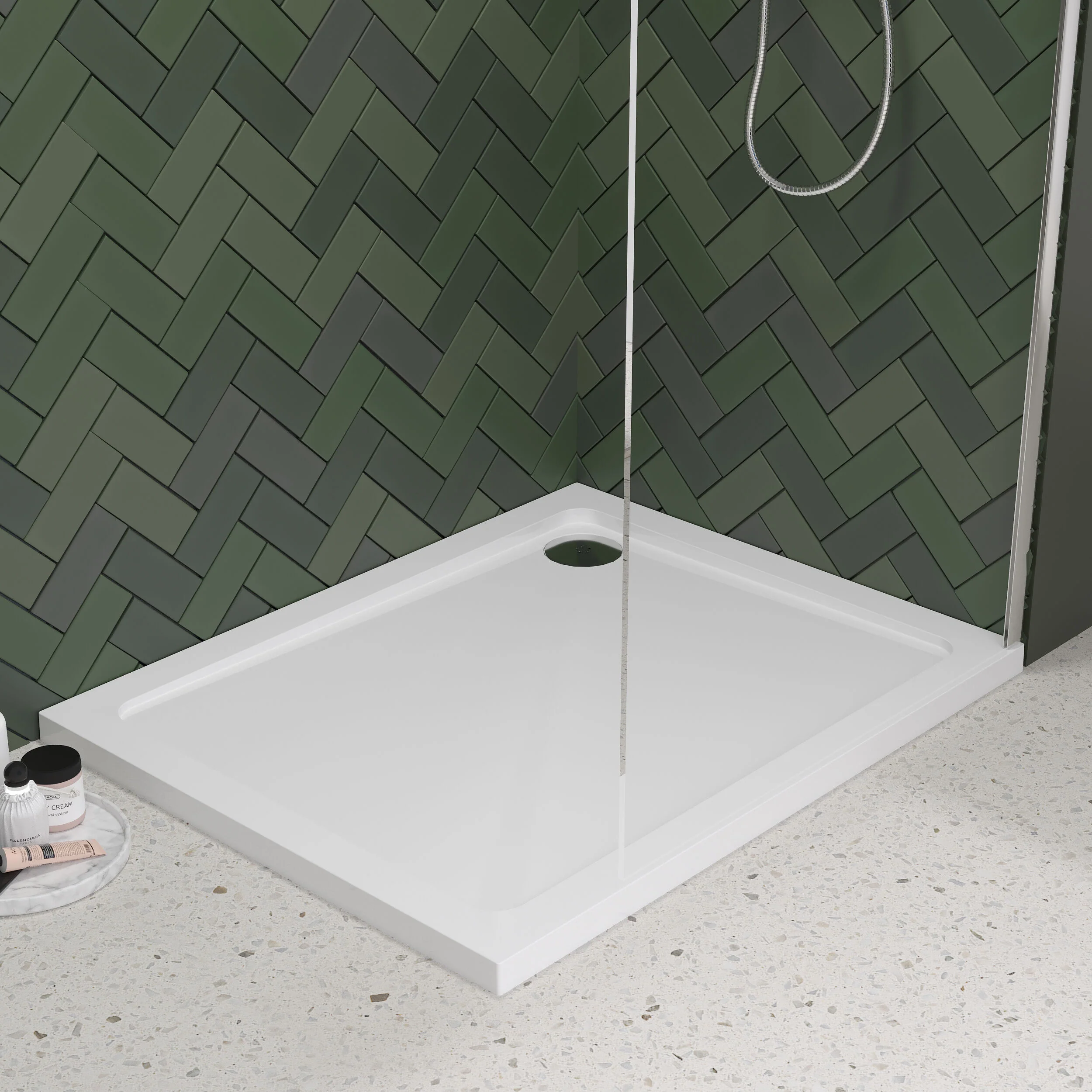 Balterley Shower Tray Modern Rectangular 40mm Profile Slimline, White or Grey - Multiple Sizes Available - Image 15
