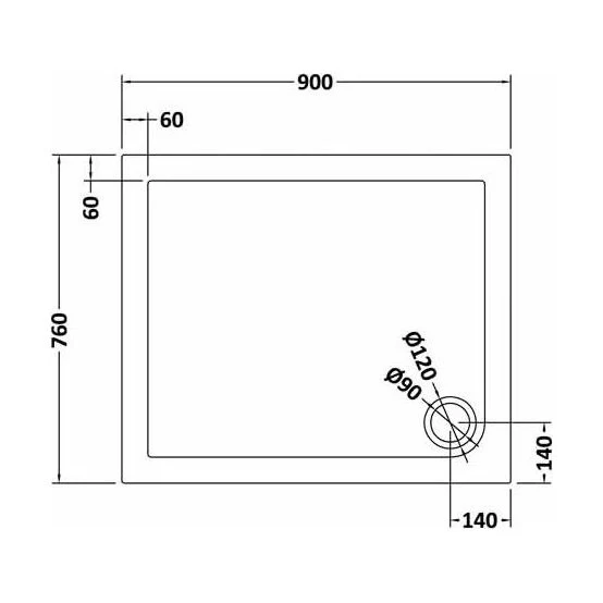 Balterley Shower Tray Modern Rectangular 40mm Profile Slimline, White or Grey - Multiple Sizes Available - Image 179