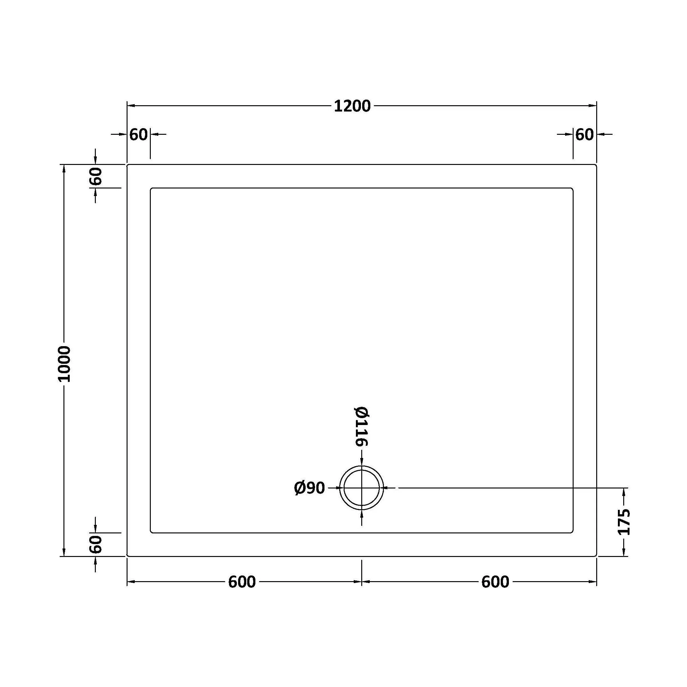 Balterley Shower Tray Modern Rectangular 40mm Profile Slimline, White or Grey - Multiple Sizes Available - Image 193