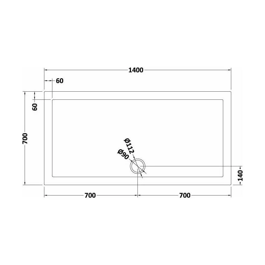 Balterley Shower Tray Modern Rectangular 40mm Profile Slimline, White or Grey - Multiple Sizes Available - Image 195