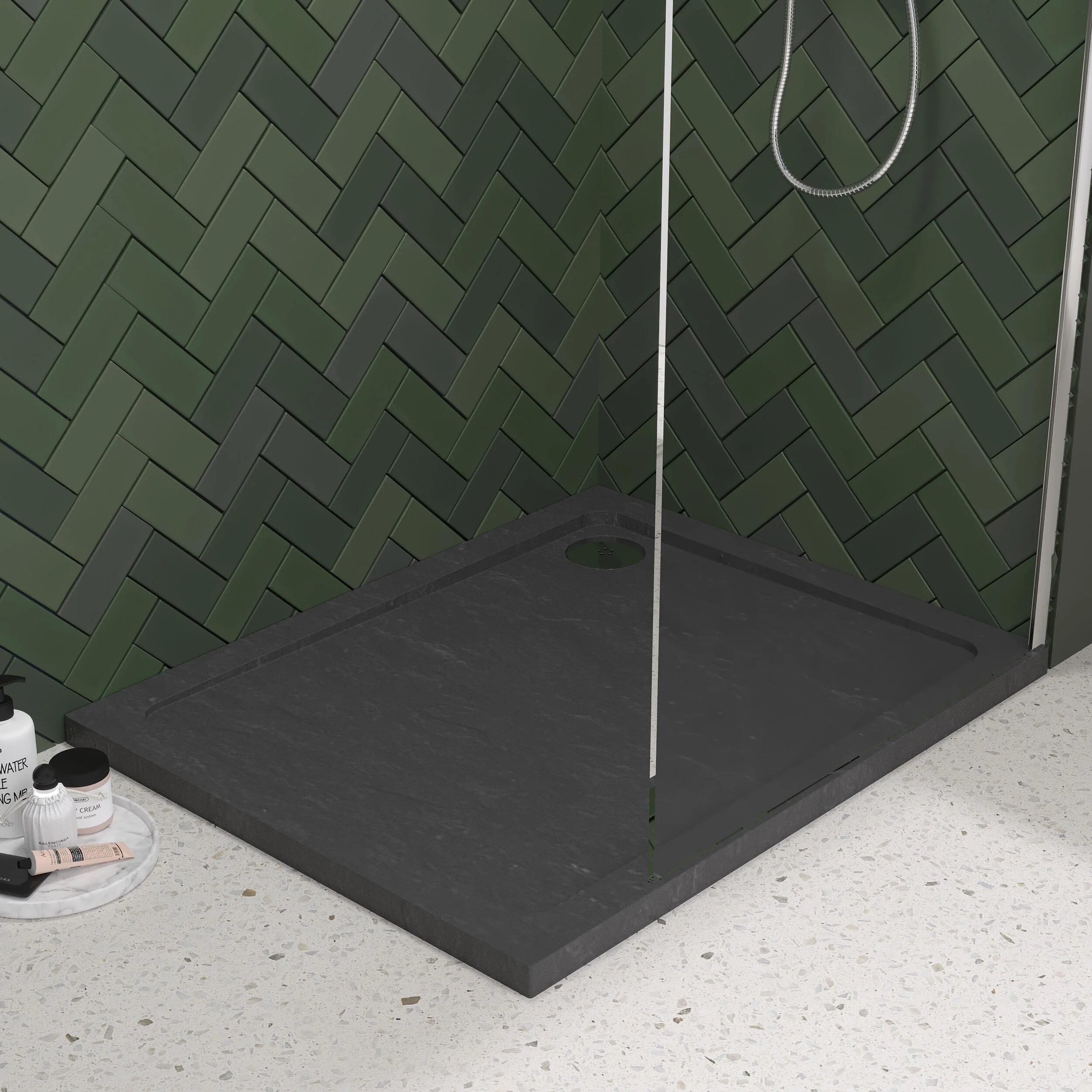 Balterley Shower Tray Modern Rectangular 40mm Profile Slimline, White or Grey - Multiple Sizes Available - Image 46