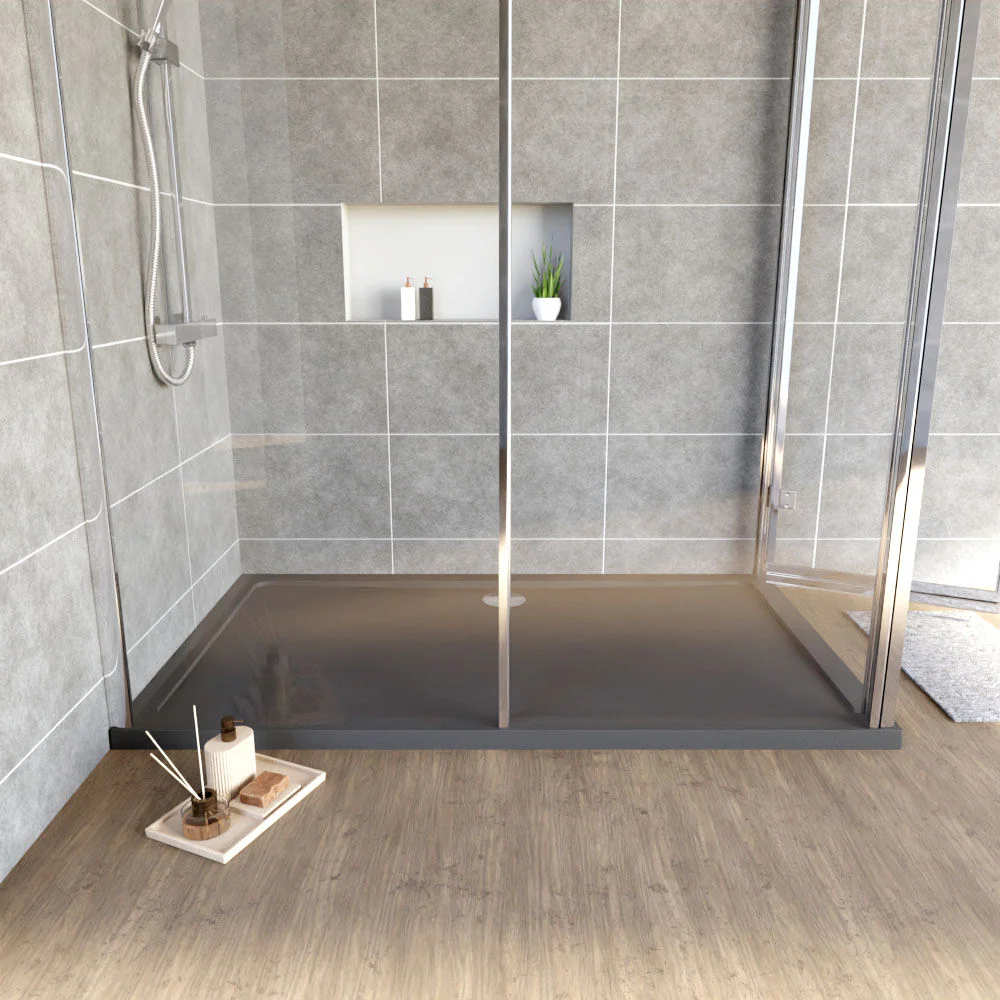 Balterley Shower Tray Modern Rectangular 40mm Profile Slimline, White or Grey - Multiple Sizes Available - Image 65