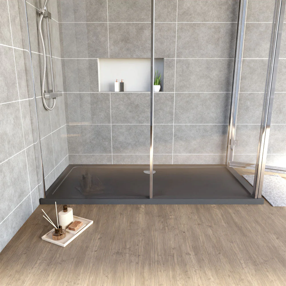 Balterley Shower Tray Modern Rectangular 40mm Profile Slimline, White or Grey - Multiple Sizes Available - Image 67