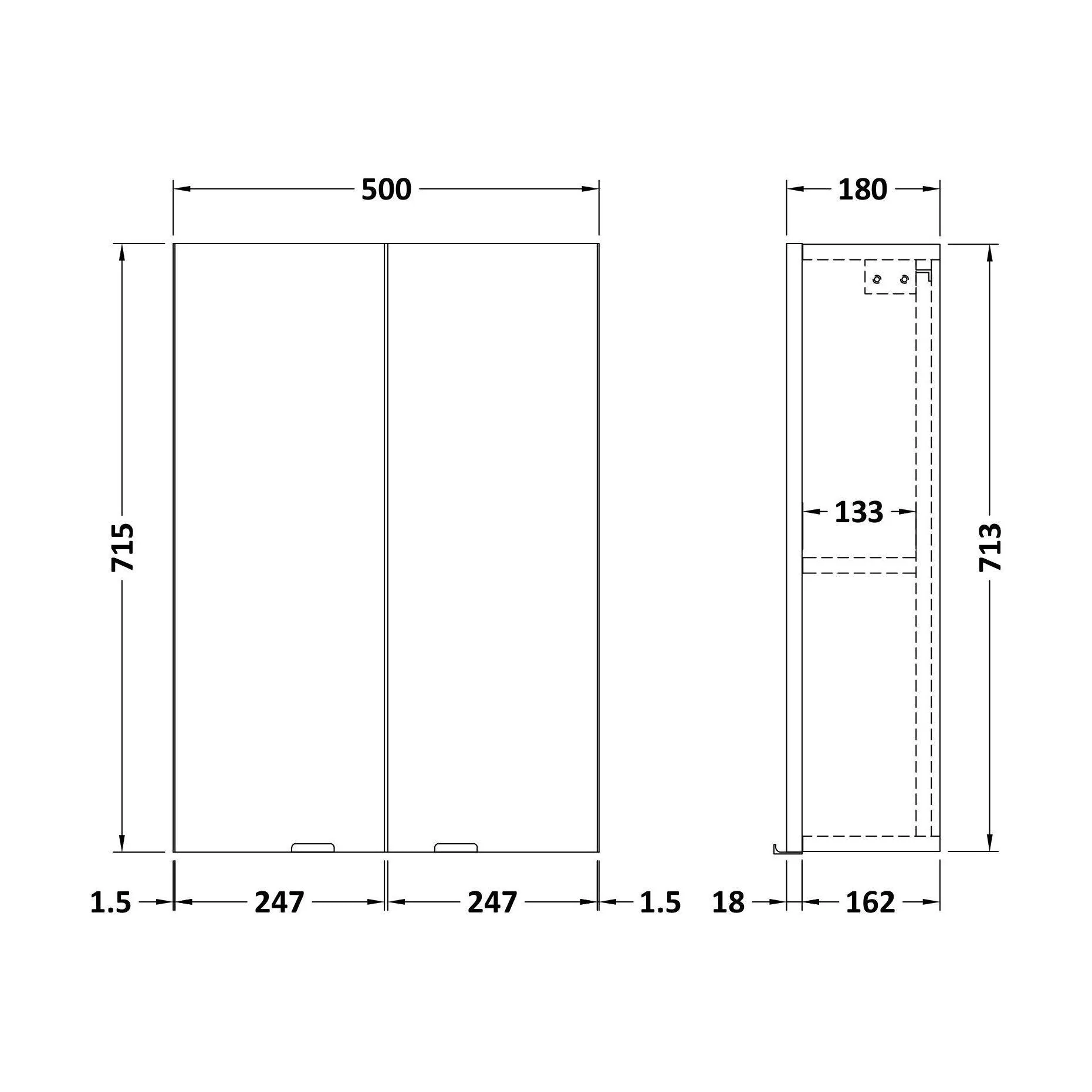 500 2-Door Wall Unit - Image 2