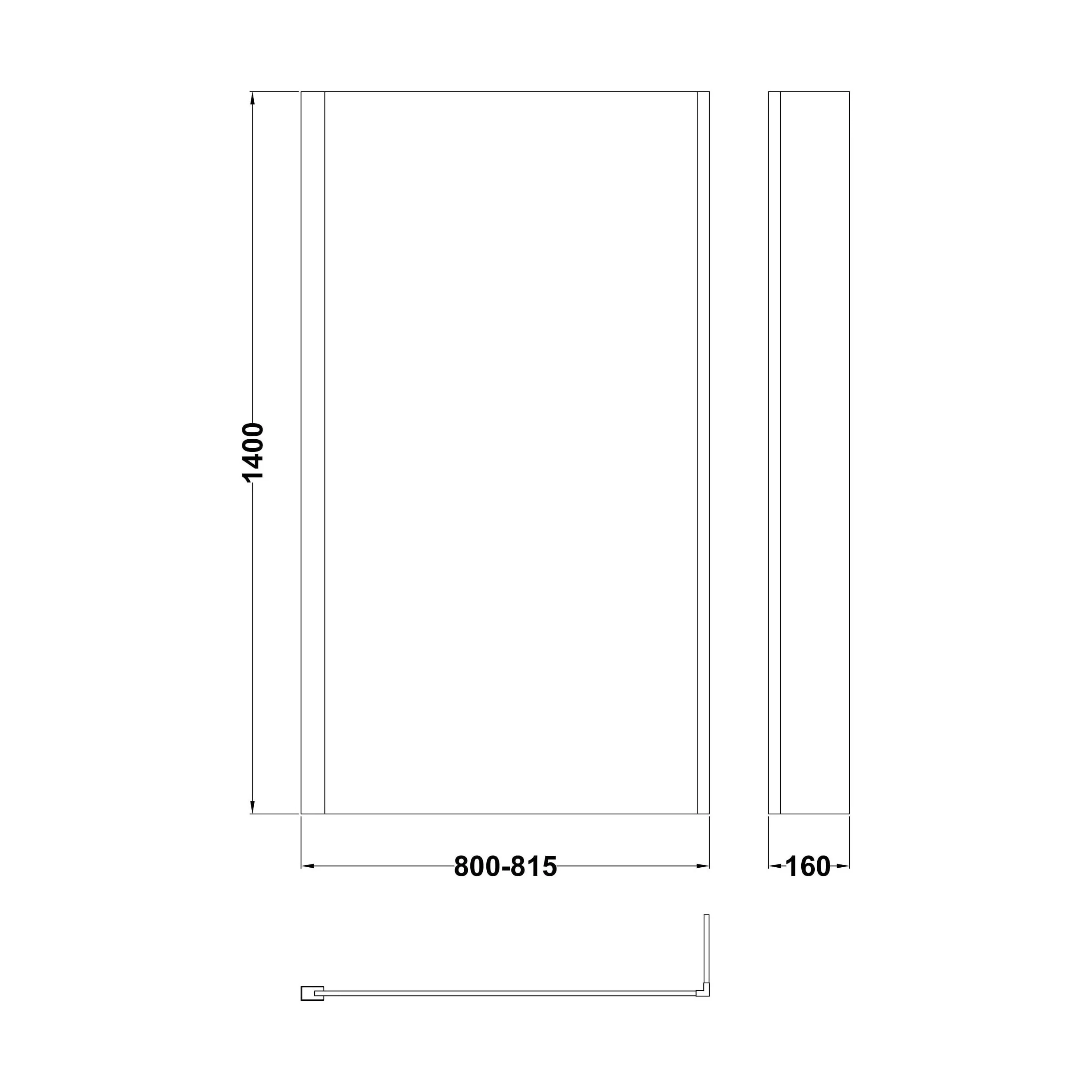 Contemporary 6mm Toughened Safety Glass Reversible L-Shaped Bath Screen Fixed - Image 6