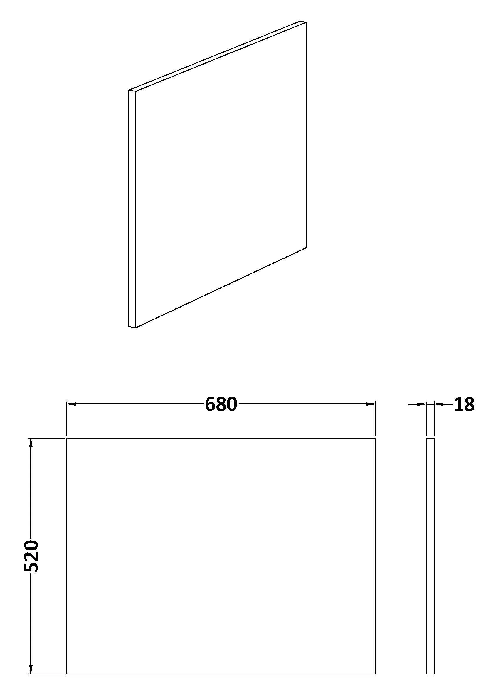 Contemporary 700mm Square Bath End Panel - Choice of Colour - Image 18