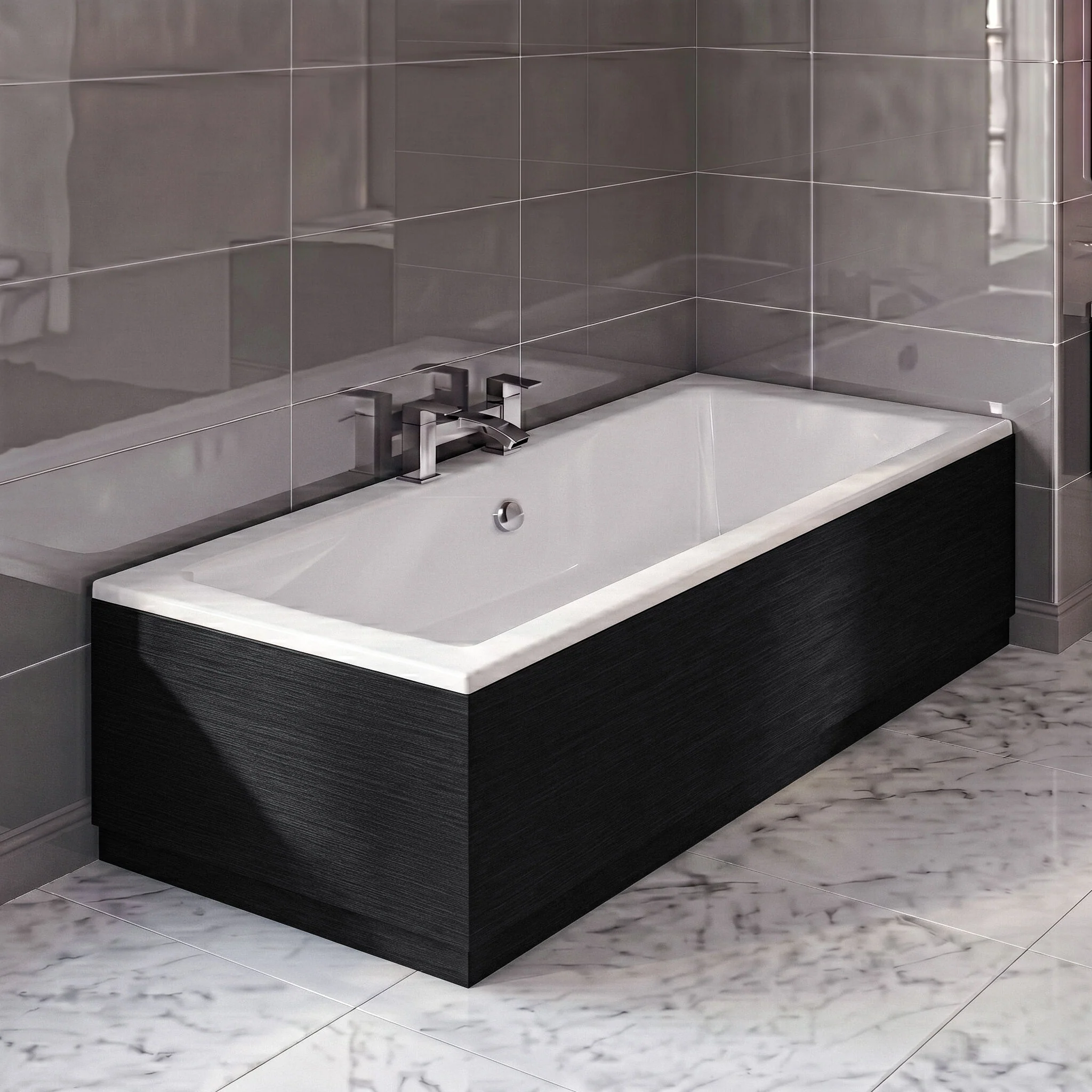 Contemporary 700mm Square Bath End Panel - Choice of Colour - Image 19