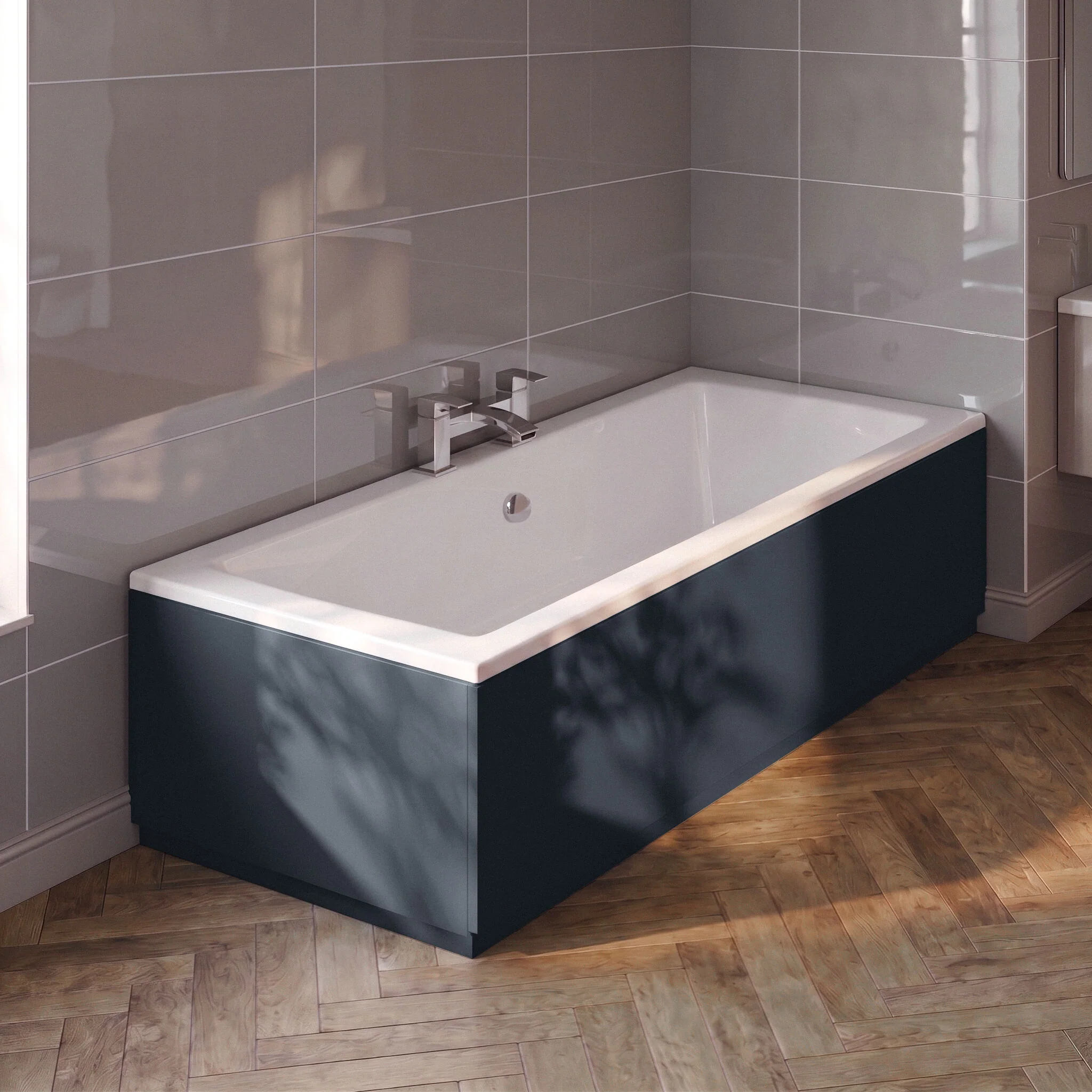 Contemporary 700mm Square Bath End Panel - Choice of Colour - Image 22