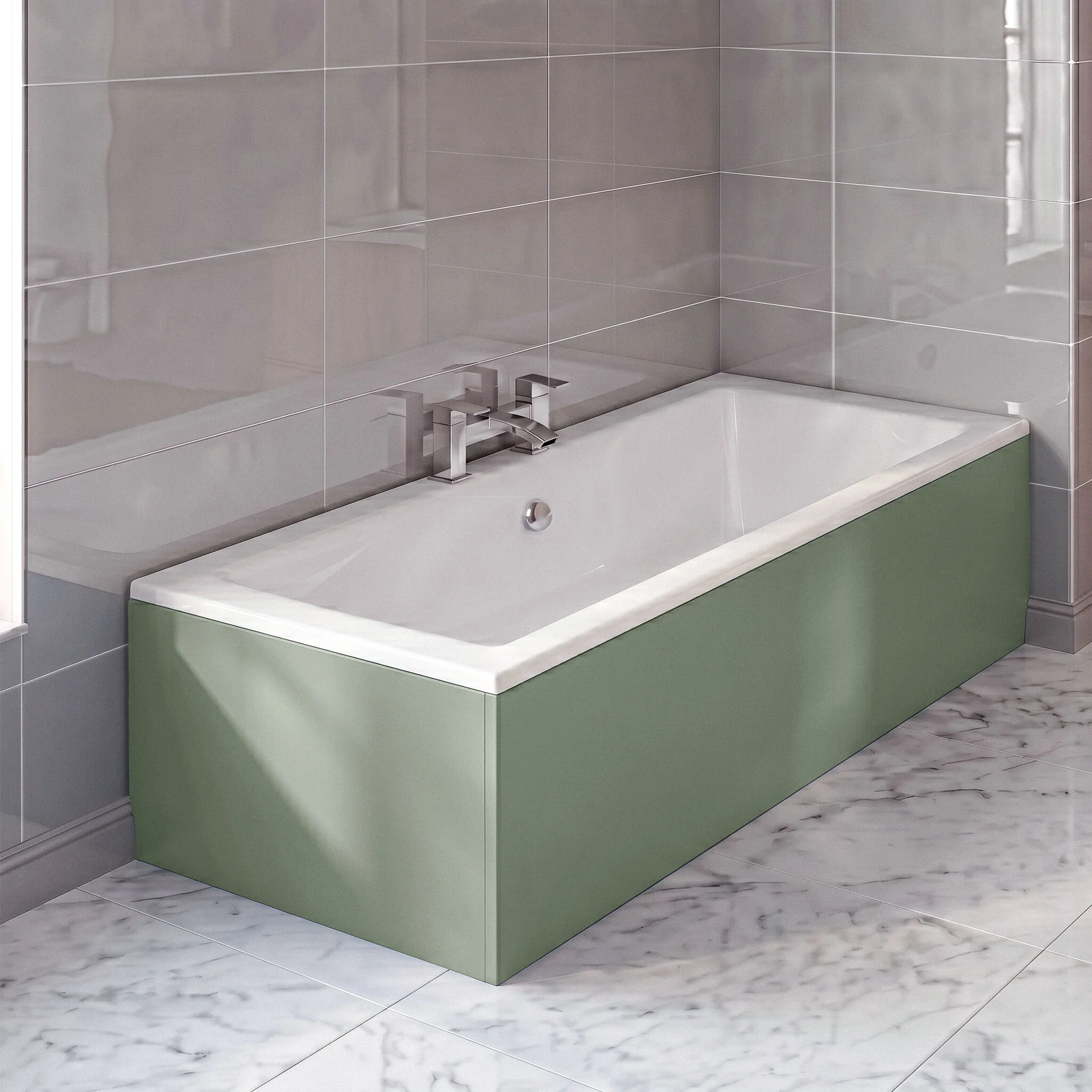 Contemporary 700mm Square Bath End Panel - Choice of Colour - Image 25