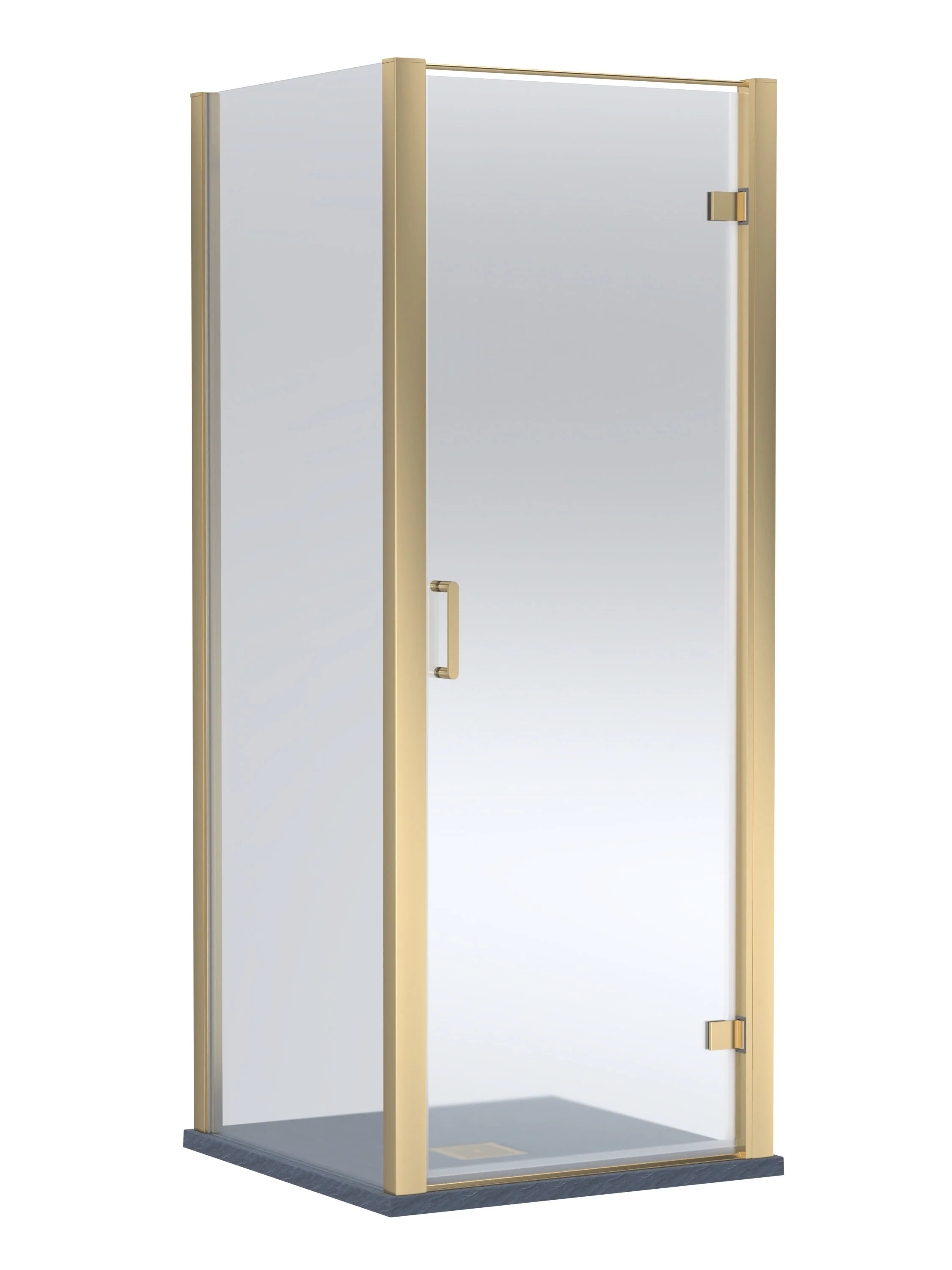 8mm Toughened Safety Glass Hinged Shower Door, Side Panel and Slimline Shower Tray - Choice of Size and Finish - Image 10