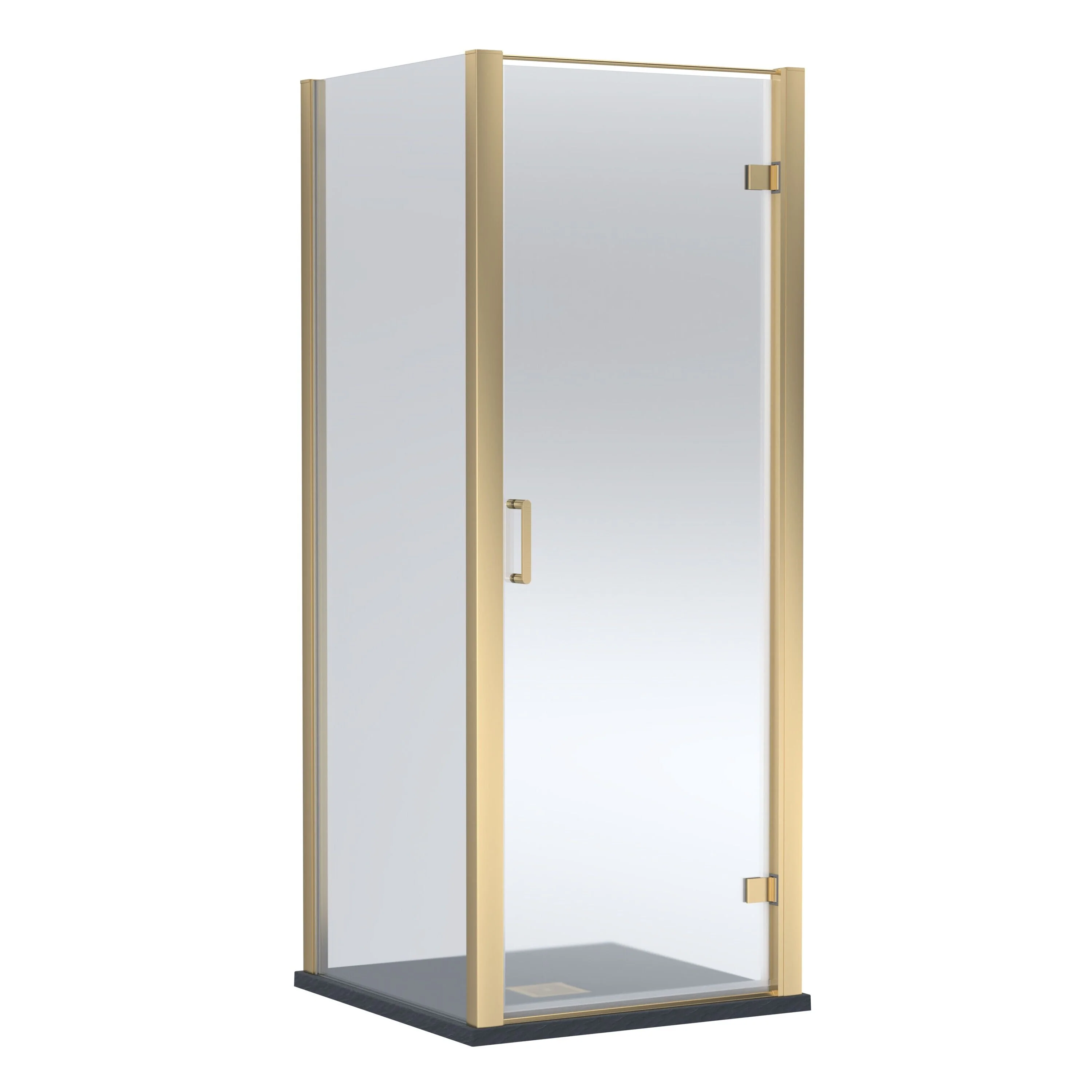 8mm Toughened Safety Glass Hinged Shower Door, Side Panel and Slimline Shower Tray - Choice of Size and Finish - Image 12