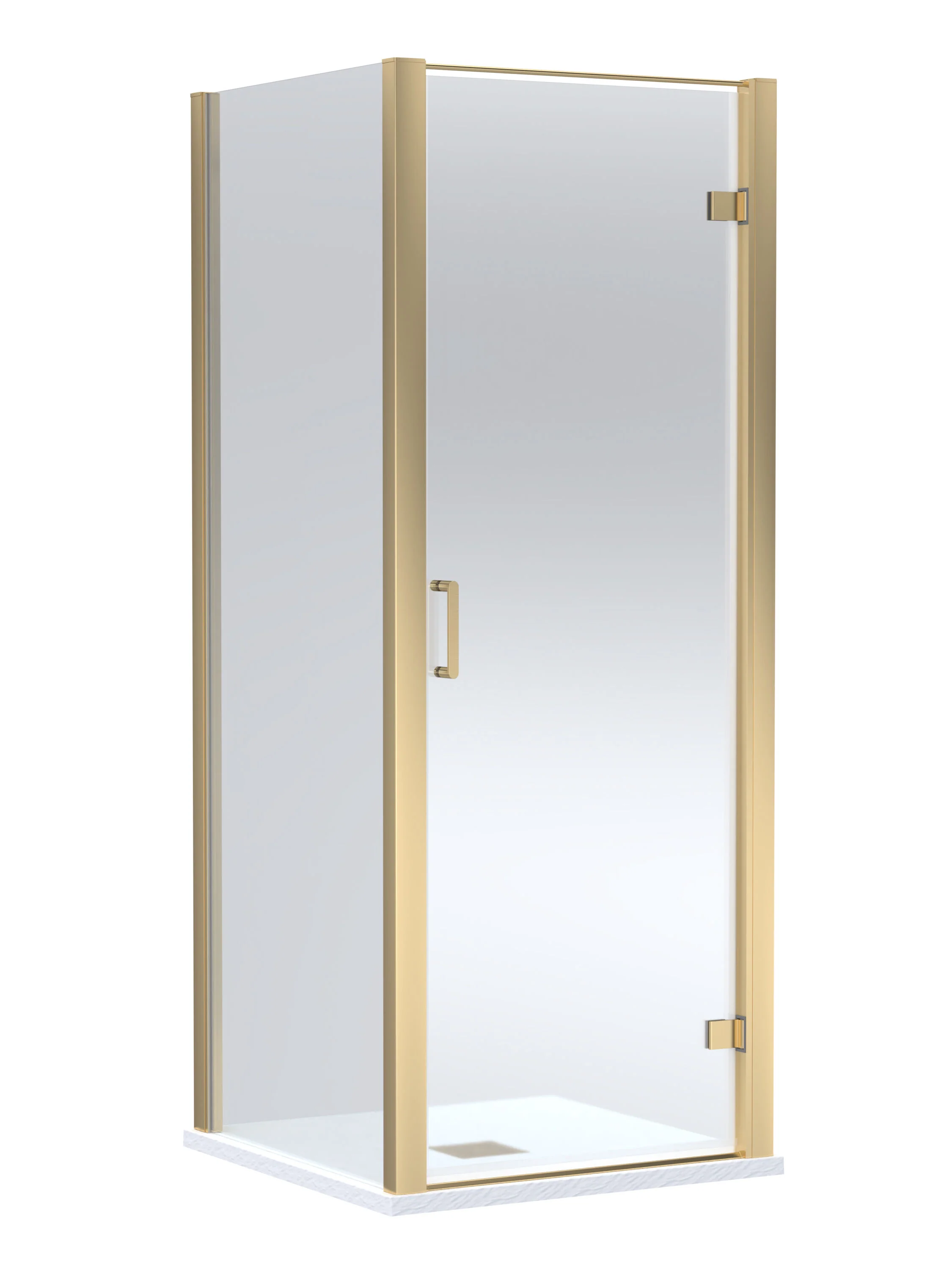 8mm Toughened Safety Glass Hinged Shower Door, Side Panel and Slimline Shower Tray - Choice of Size and Finish - Image 8