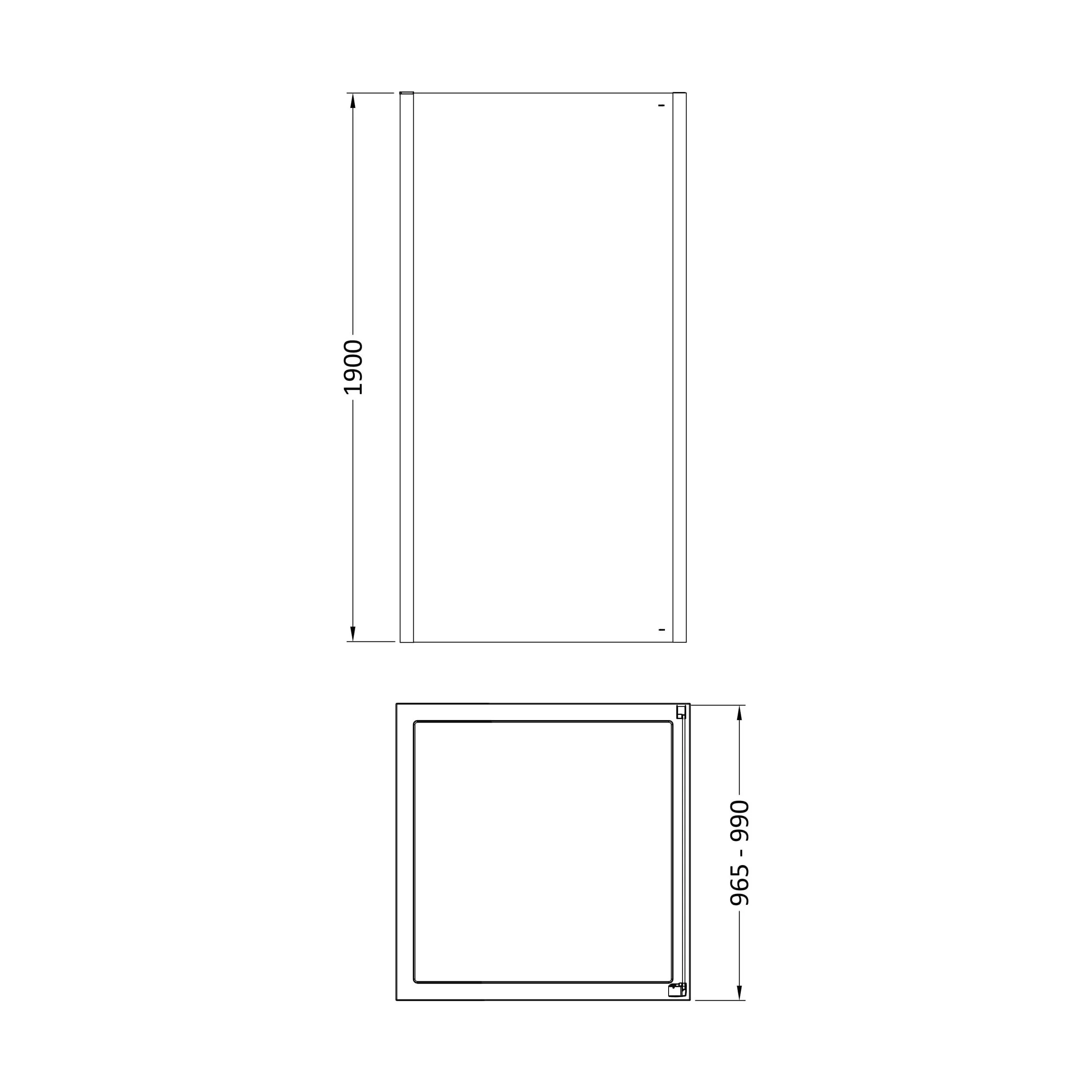 Ellenhall 8mm Toughened Safety Glass Shower Side Panel, 1900mm Height - Choice of Size and Finish - Image 19