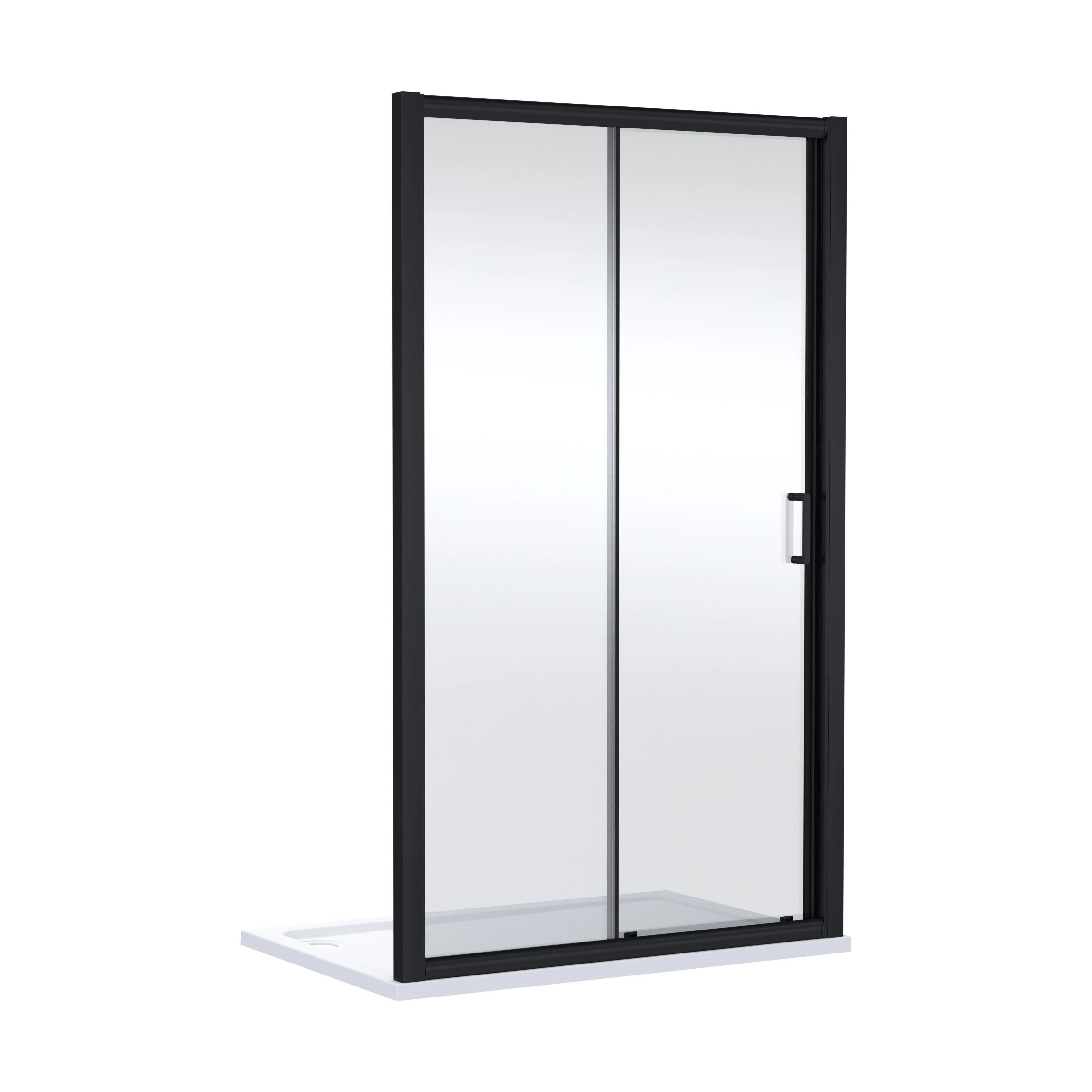 Ellenhall 8mm Toughened Safety Glass Sliding Shower Door, 1900mm Height - Choice of Size and Finish - Image 15