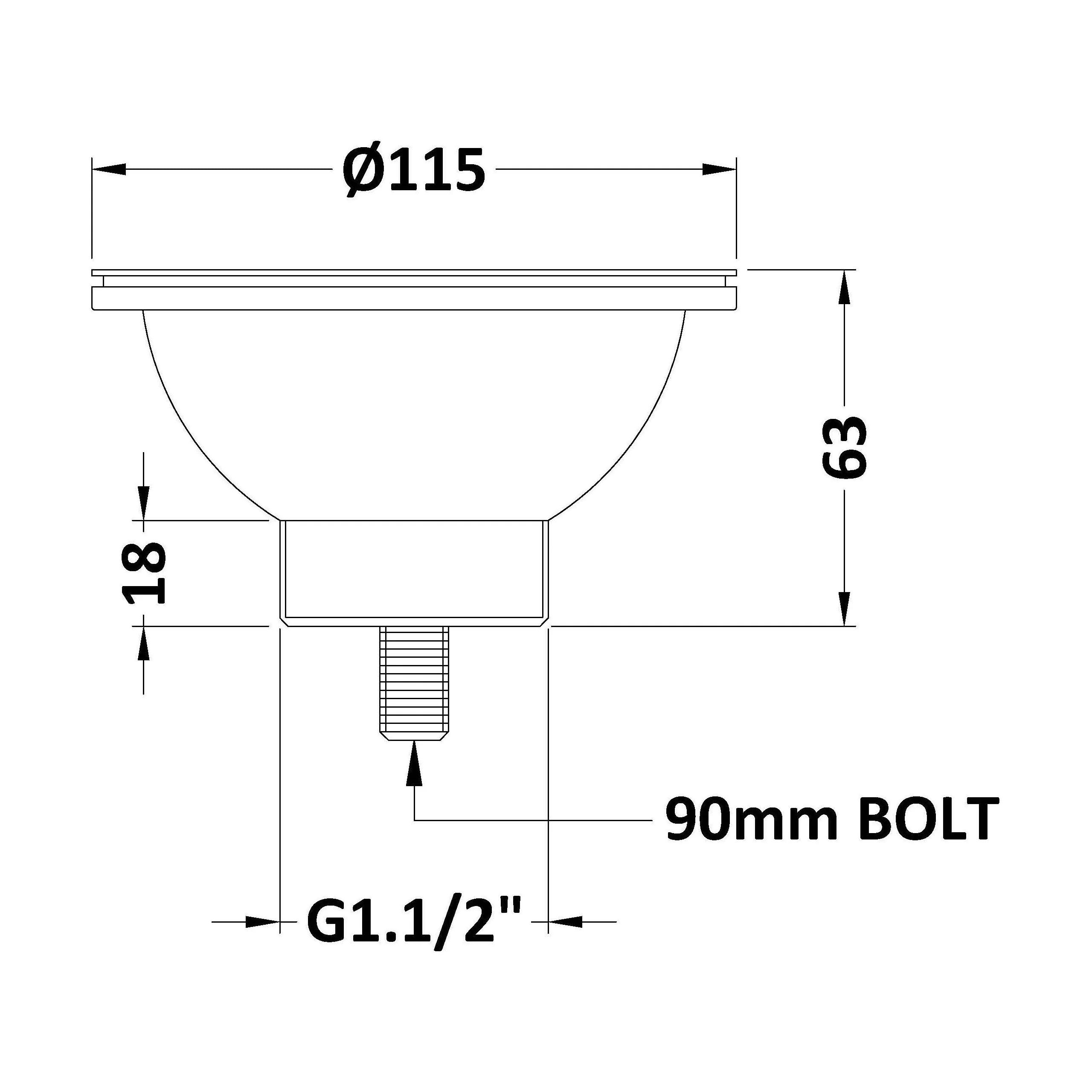 90mm Fireclay Kitchen Sink Basket Strainer Waste - Multiple Colours Available - Image 9
