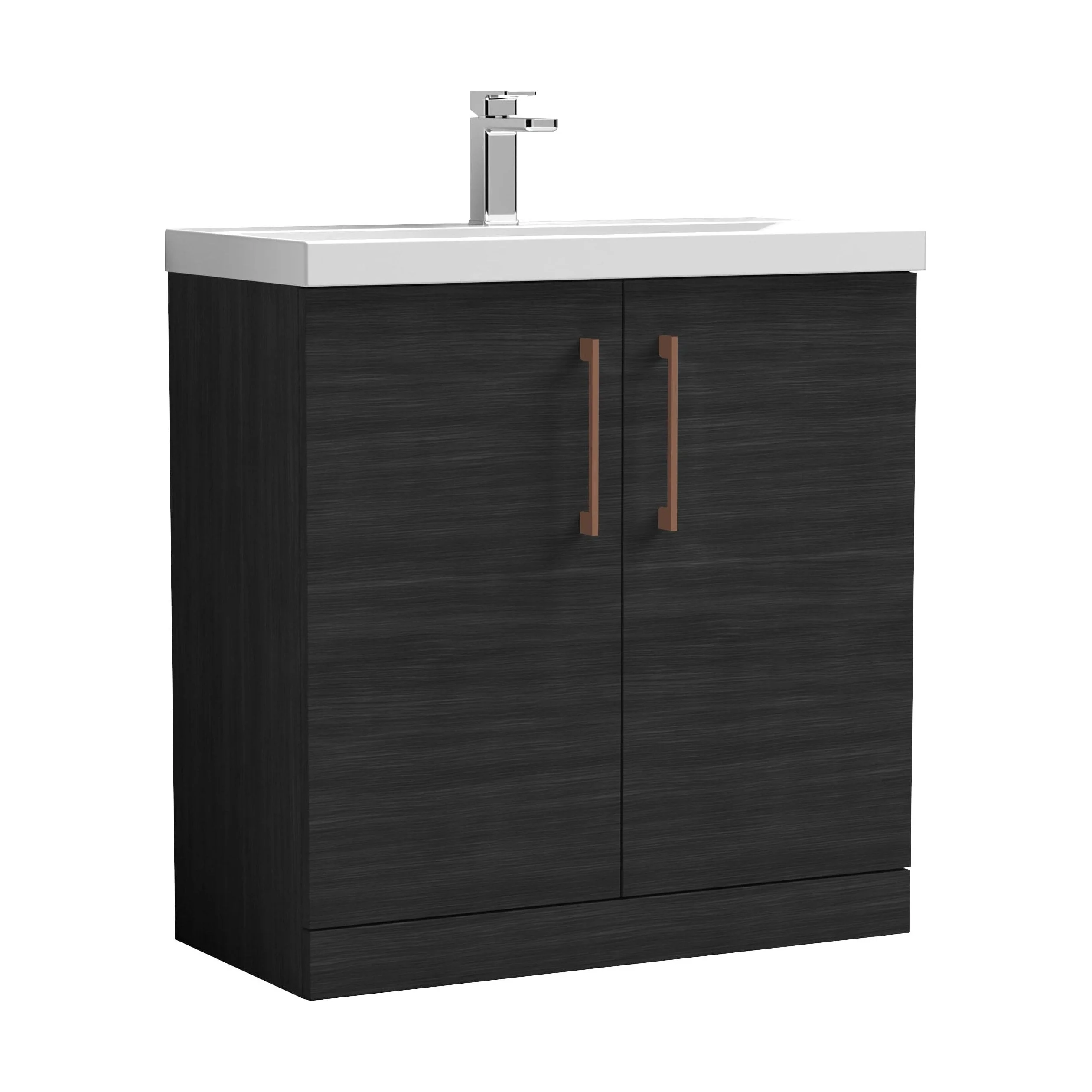 Bramshall Floor Standing 2 Door Vanity Basin Unit with Mid-Edge Basin, 600mm, Choice of Colour and Handle Finish - Image 106