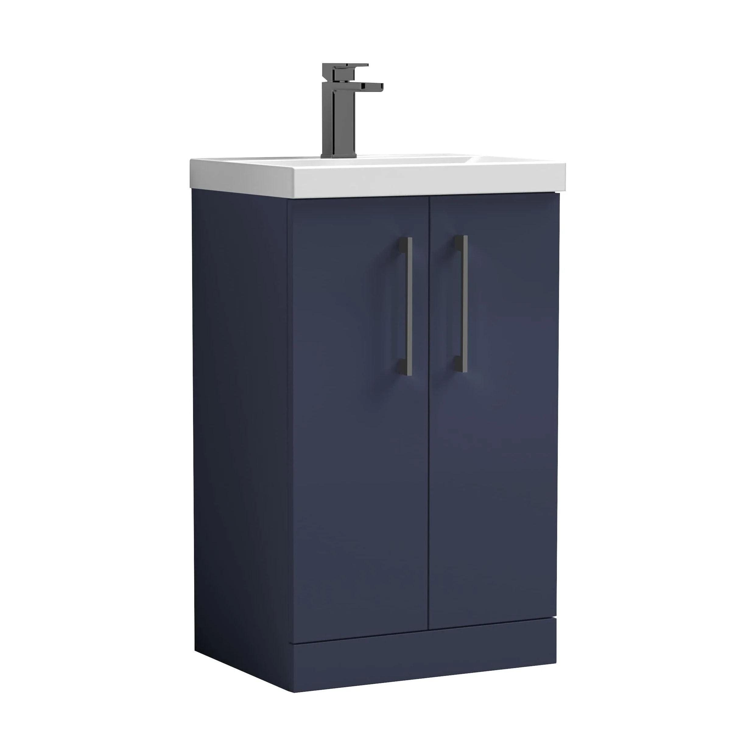 Bramshall Floor Standing 2 Door Vanity Basin Unit with Mid-Edge Basin, 600mm, Choice of Colour and Handle Finish - Image 64