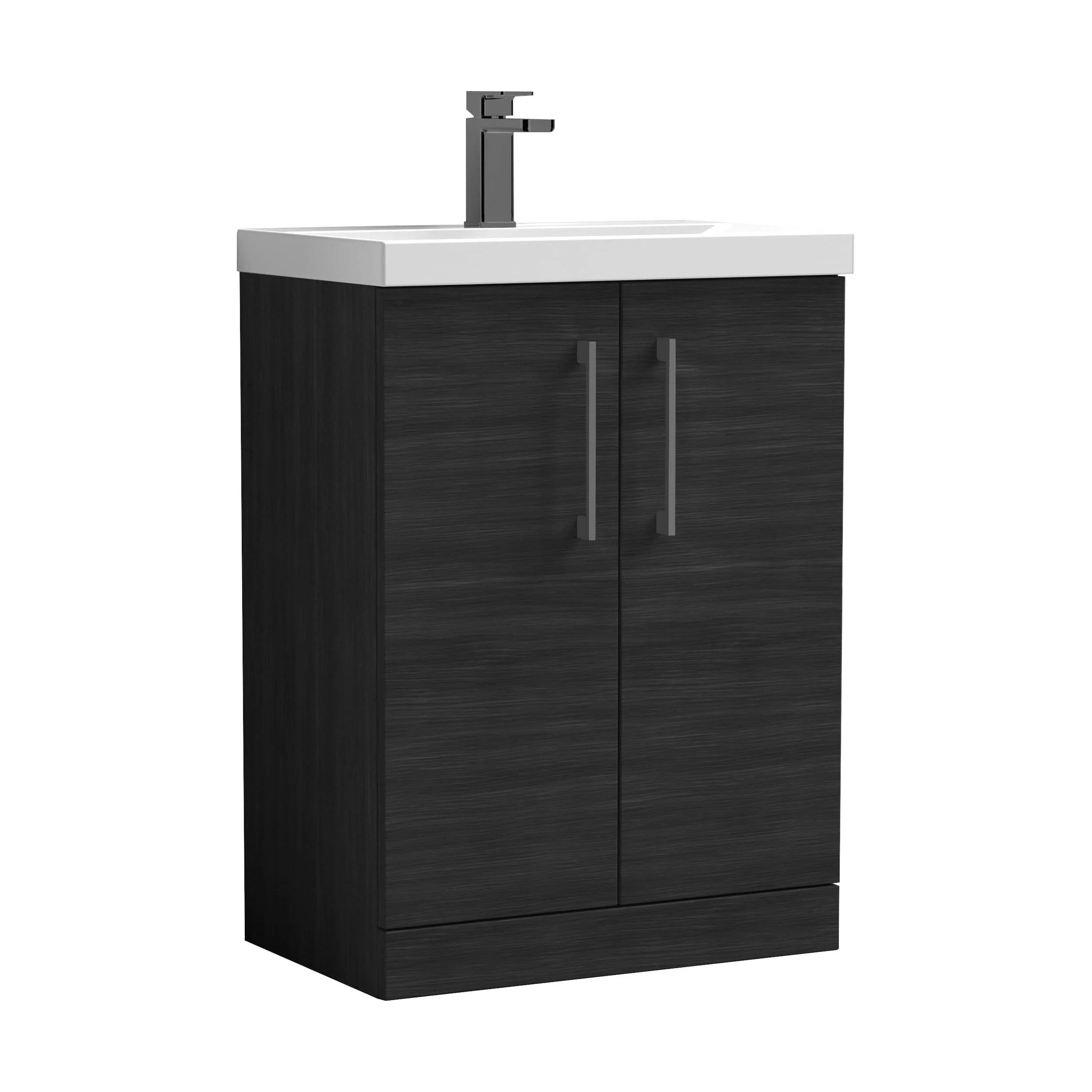 Bramshall Floor Standing 2 Door Vanity Basin Unit with Mid-Edge Basin, 800mm, Choice of Colour and Handle Finish - Image 103