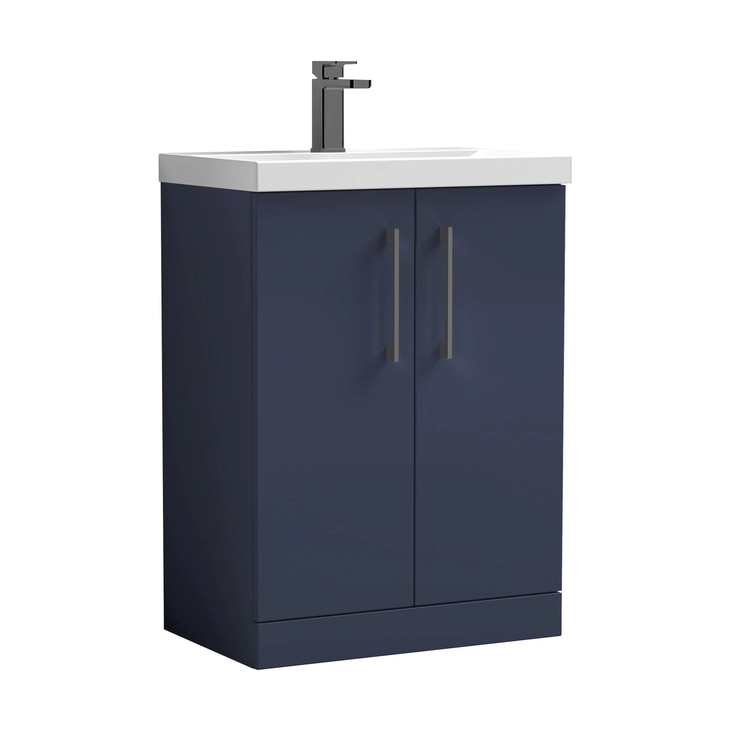 Bramshall Floor Standing 2 Door Vanity Basin Unit with Mid-Edge Basin, 800mm, Choice of Colour and Handle Finish - Image 69