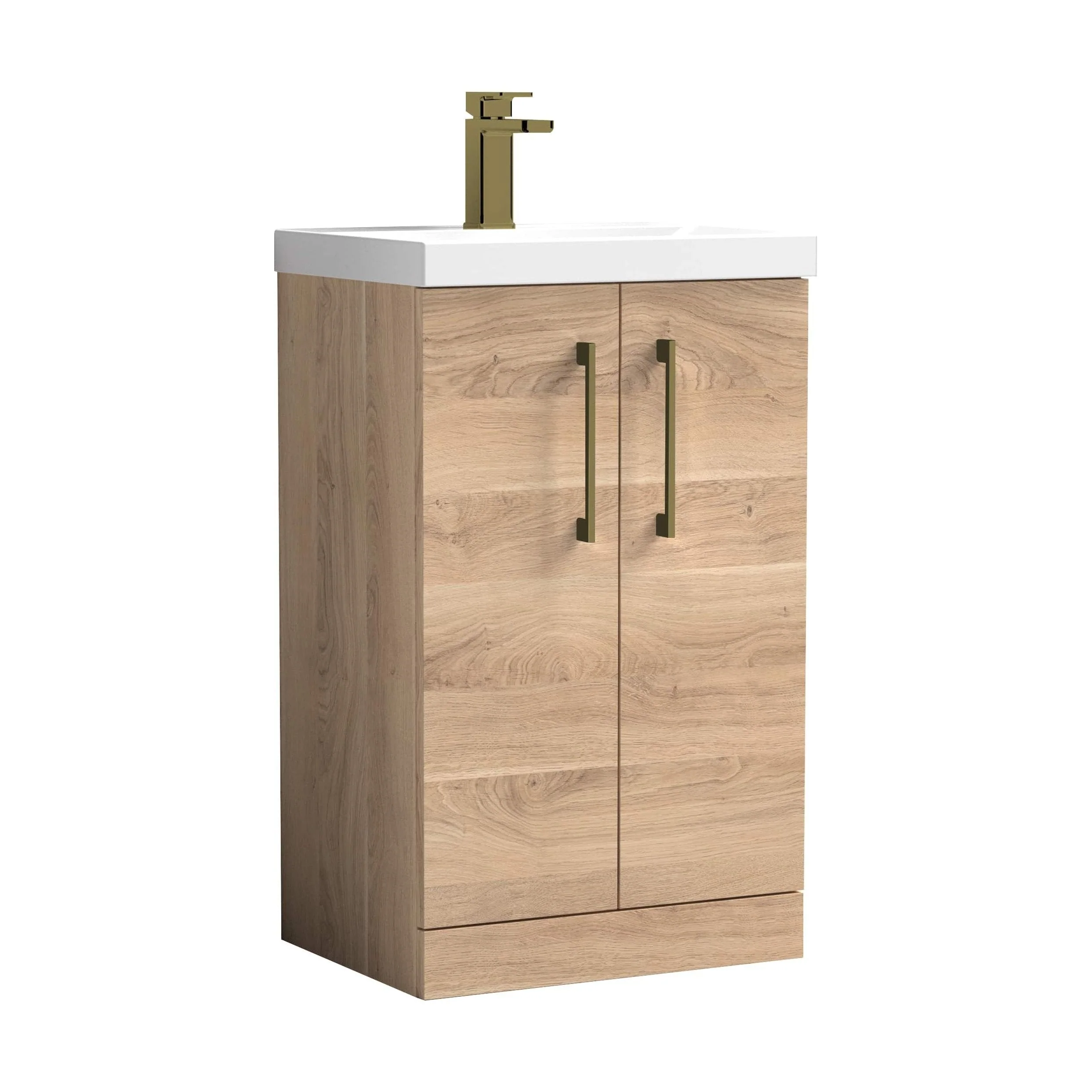 Bramshall Floor Standing 2 Door Vanity Basin Unit with Mid-Edge Basin, 800mm, Choice of Colour and Handle Finish - Image 75