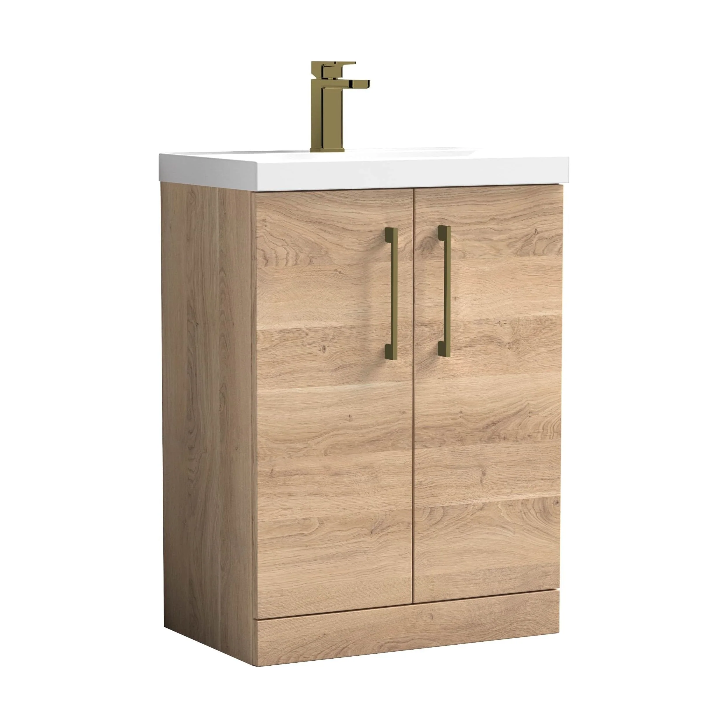 Bramshall Floor Standing 2 Door Vanity Basin Unit with Mid-Edge Basin, 800mm, Choice of Colour and Handle Finish - Image 80
