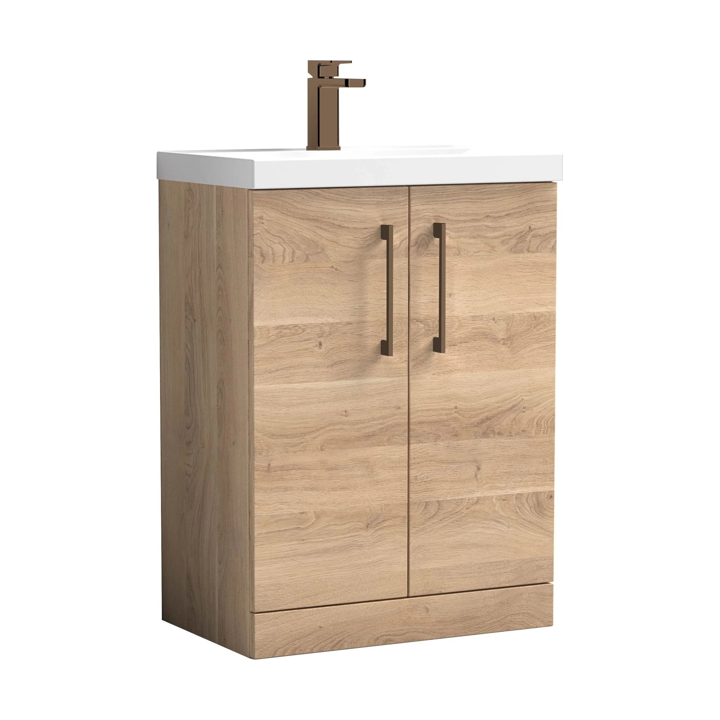 Bramshall Floor Standing 2 Door Vanity Basin Unit with Mid-Edge Basin, 800mm, Choice of Colour and Handle Finish - Image 83