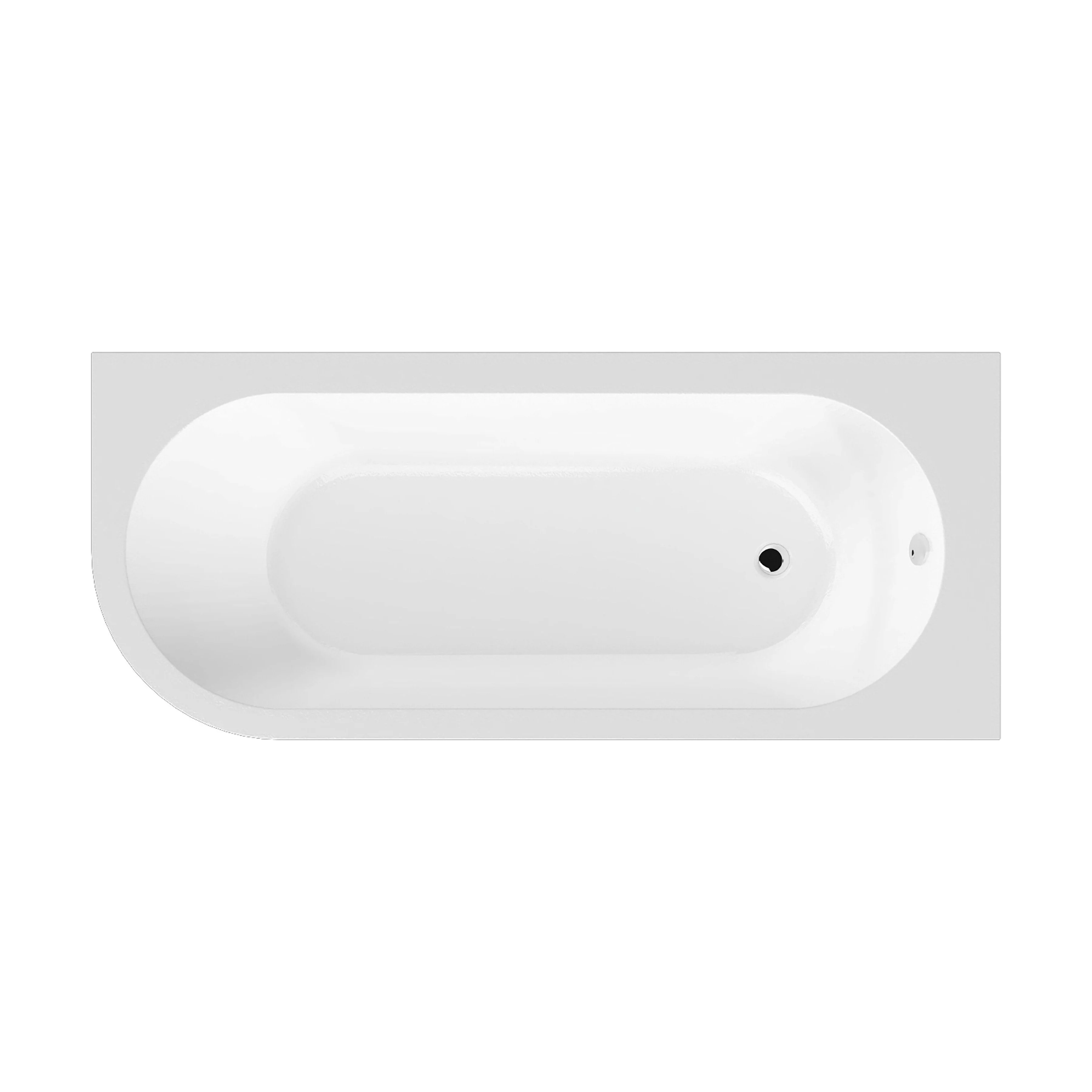 Kingsley Right Hand Back to Wall J Corner Bath with Leg Set (Taps, Waste and Panel Not Included) - 1700mm - Balterley