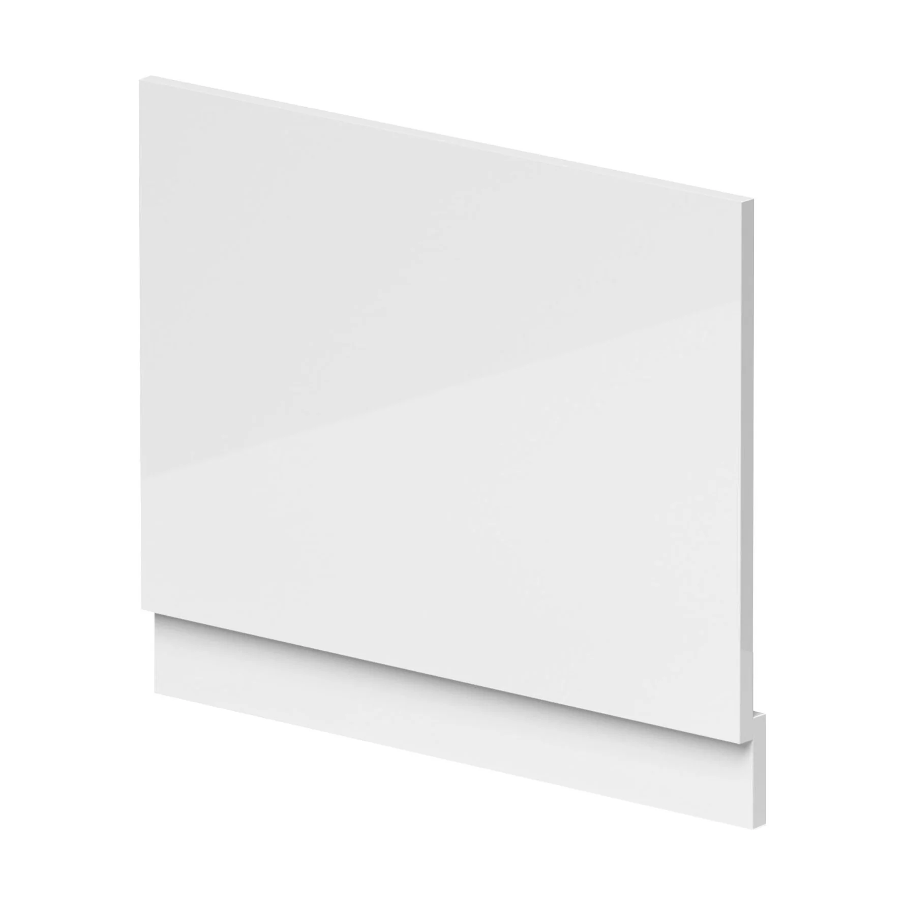 700mm Waterproof Straight Shower Bath End Panel - Gloss White - Image 3