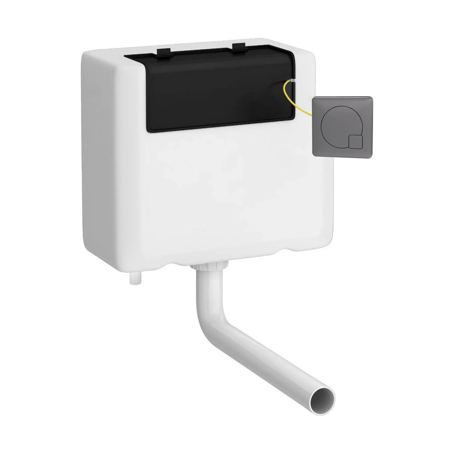 Balterley Universal Water Saving Dual Flush Bottom Inlet with Square Push Button - Brushed Pewter