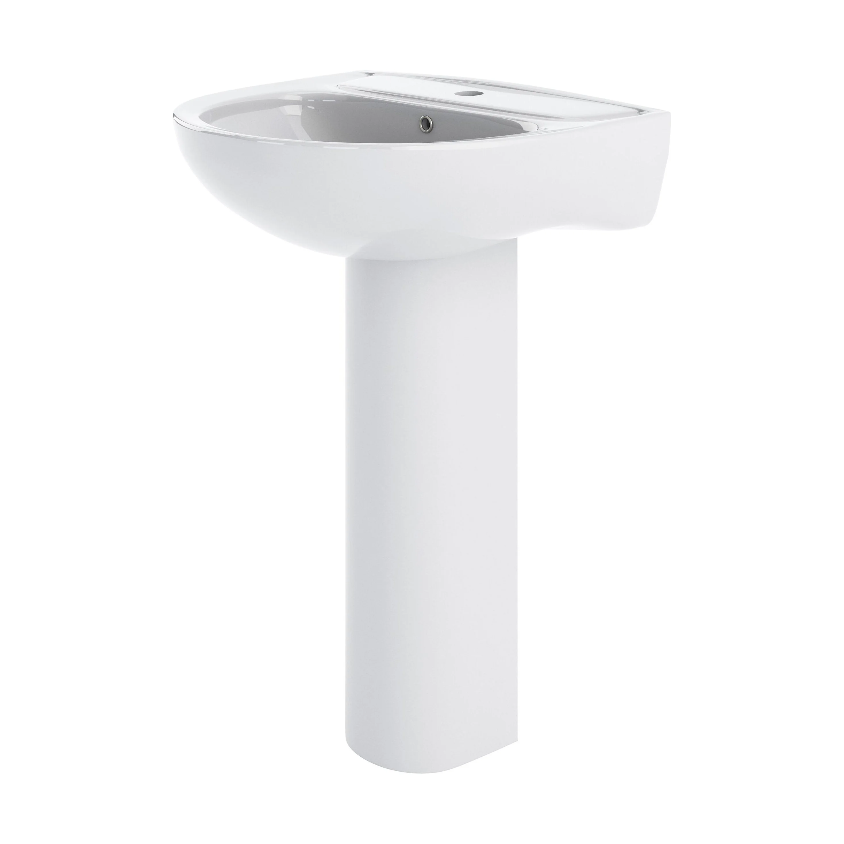 Round 1 Tap Hole Basin with Full Pedestal