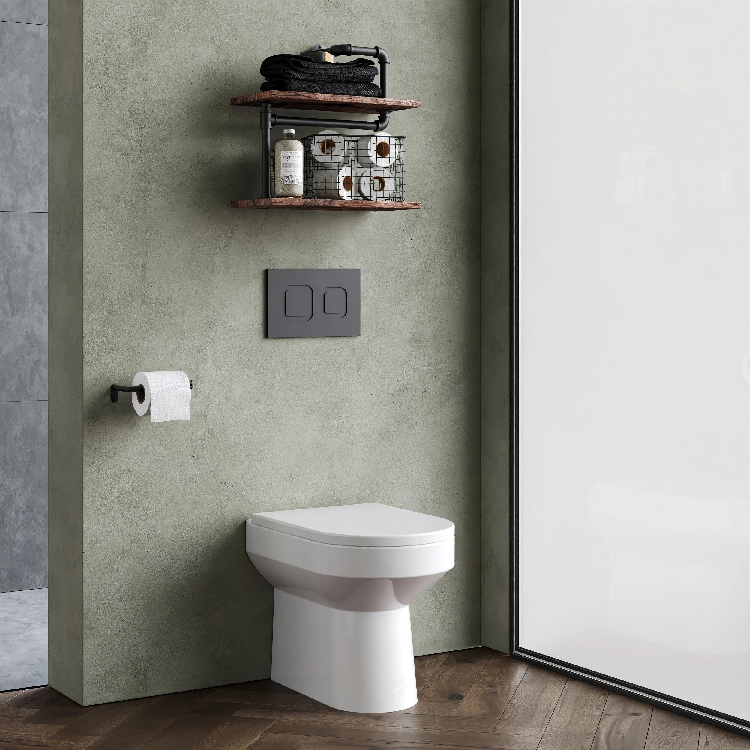 Back Round Back To Wall Toilet Pan - 410mm x 370mm x 520mm - Image 4
