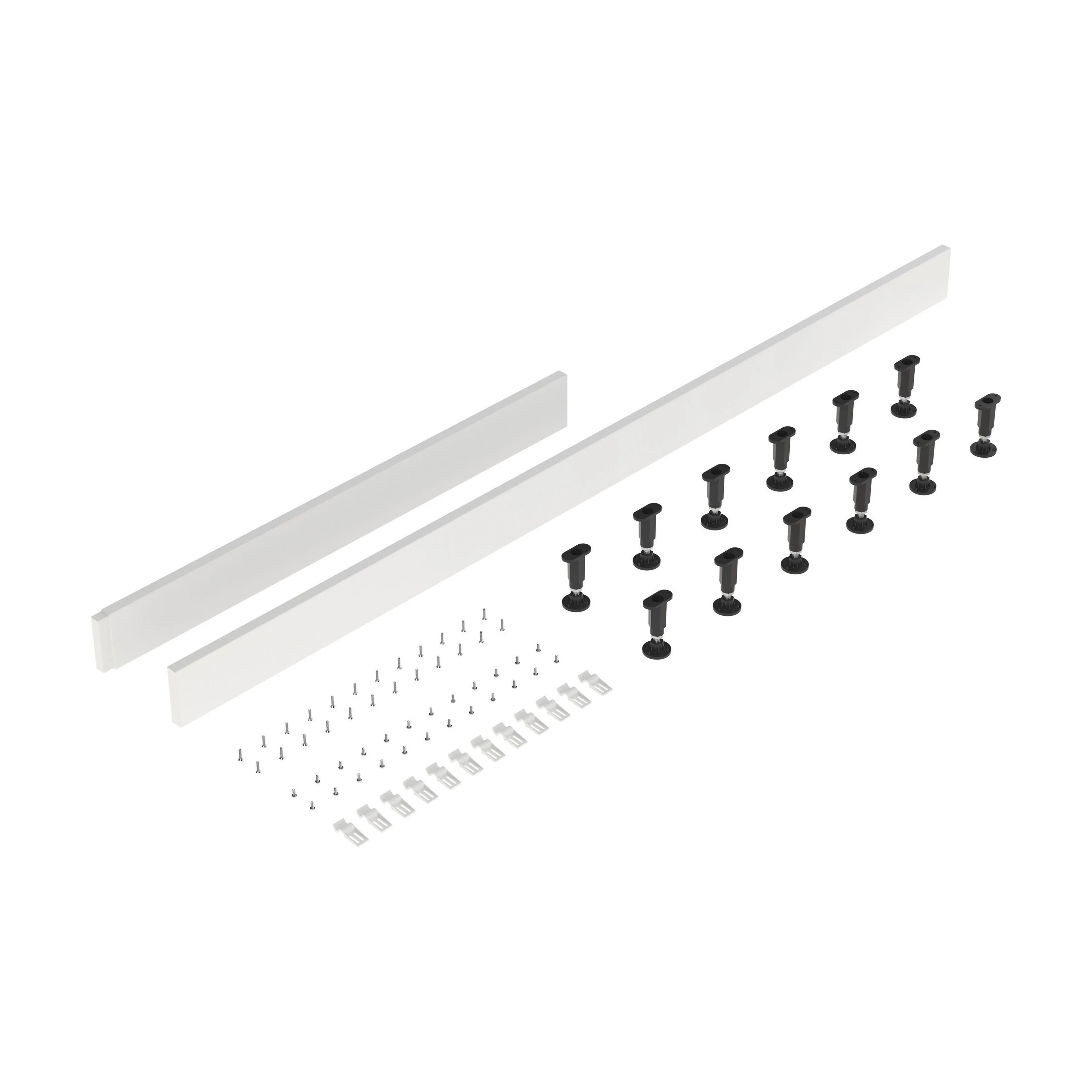 Shower Tray Leg Set & Plinth Kit - White - 1800mm & 1000mm Panel