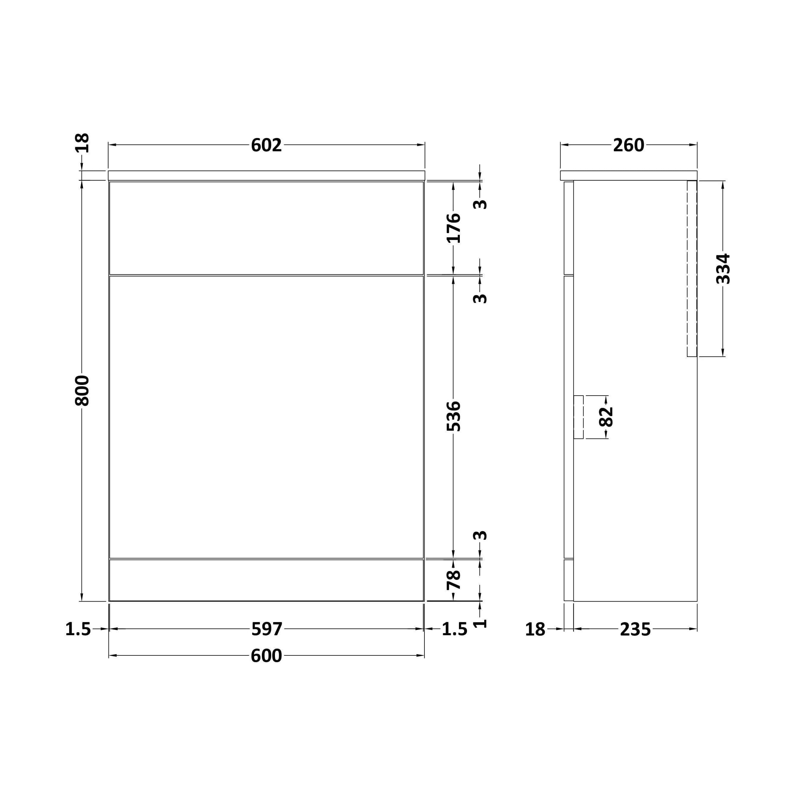 Balterley Square Floor Standing WC Back to Wall Toilet Unit, 600mm, Green - Image 2
