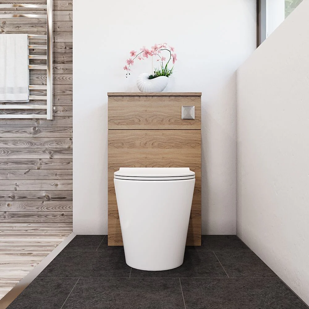 Bramshall 500mm Floor-Standing Contemporary Compact WC Toilet Unit - Image 14