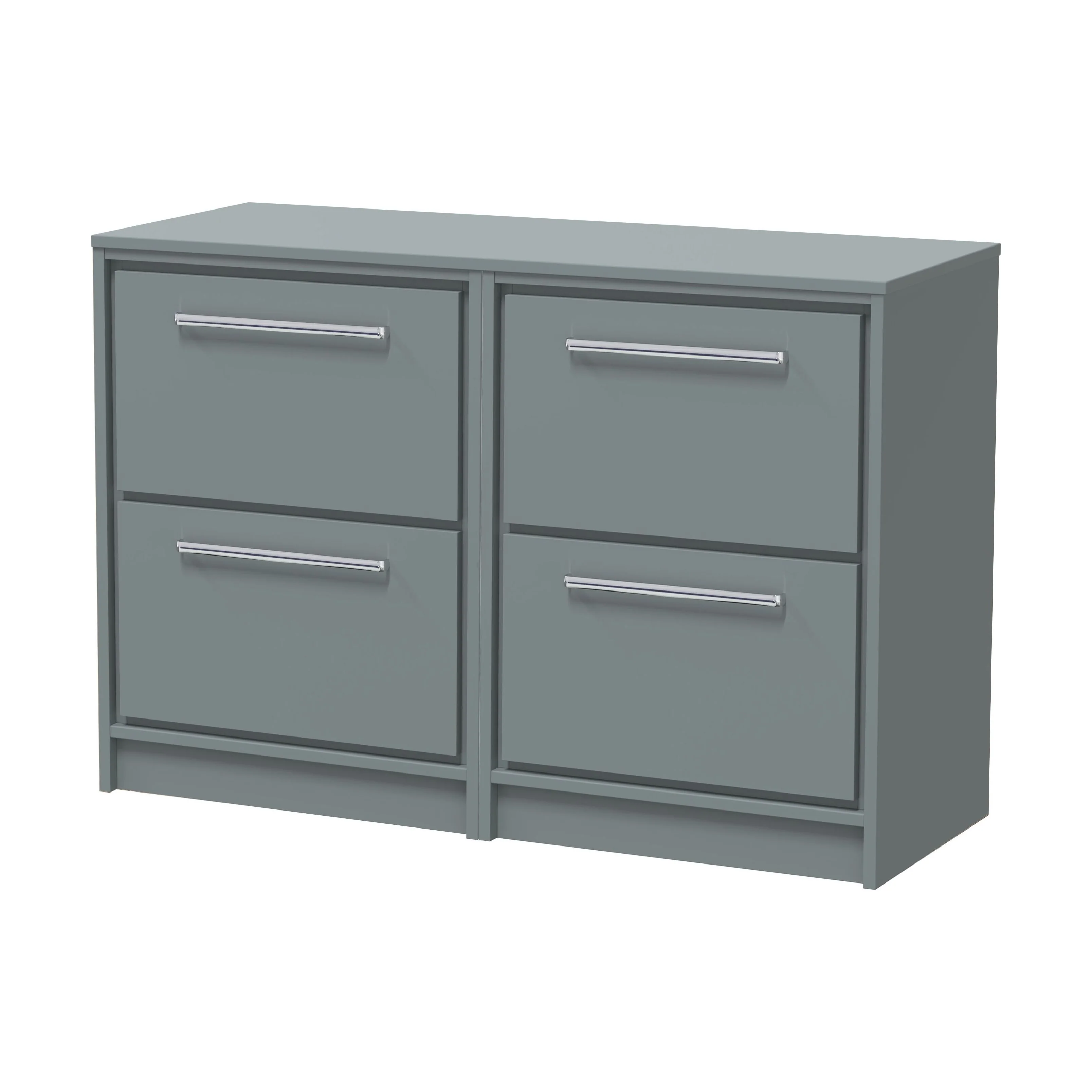 Balterley 1200mm Framed Design Floor Standing 4 Drawer Vanity with Worktop - Coastal Grey - Image 2