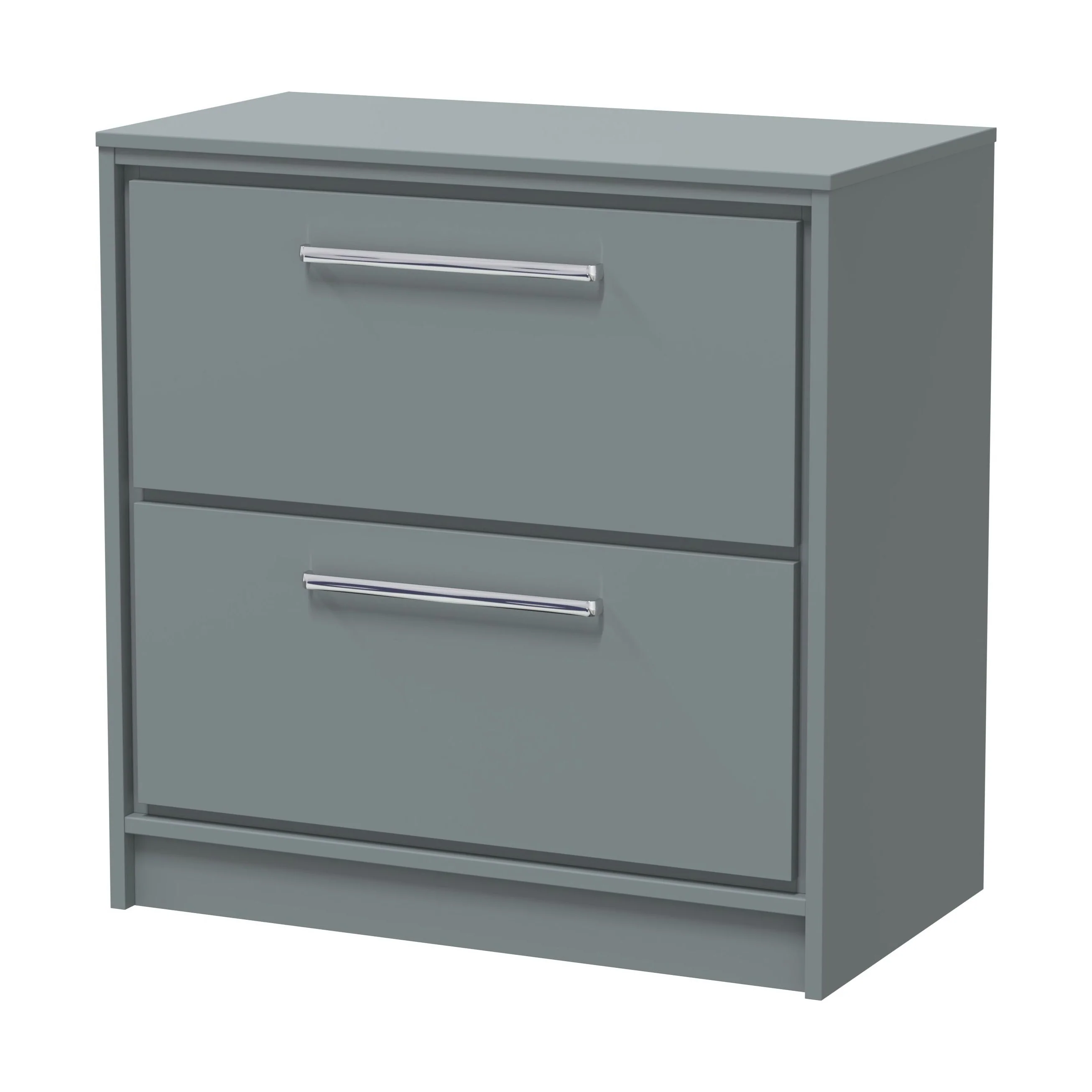 Balterley 800mm Framed Design Floor Standing 2 Drawer Vanity with Worktop - Coastal Grey - Image 2