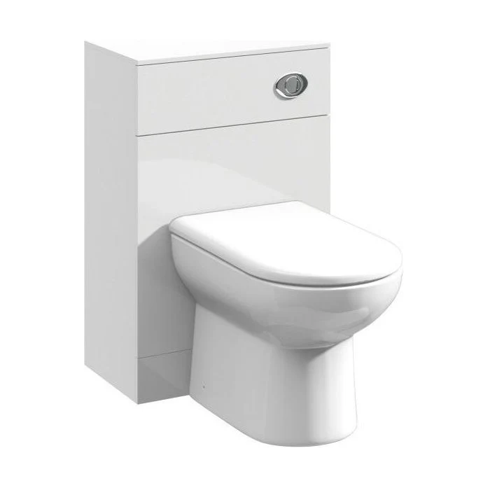 Slimline WC Unit - 600mm - Gloss White - Image 2