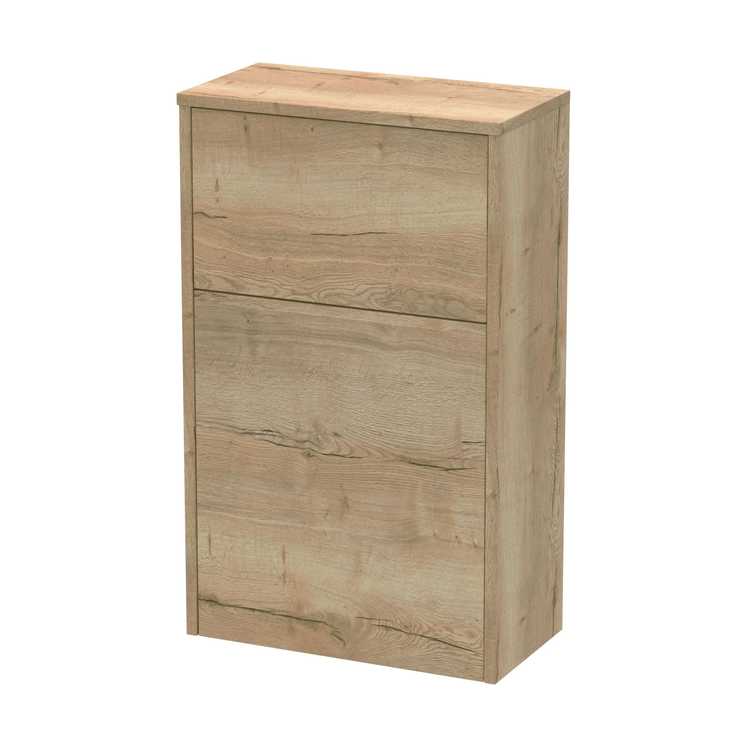 Edge/Power Floor Standing WC Toilet Unit (Pan & Cistern Not Included), 500mm - Woodgrain Autumn Oak - Balterley