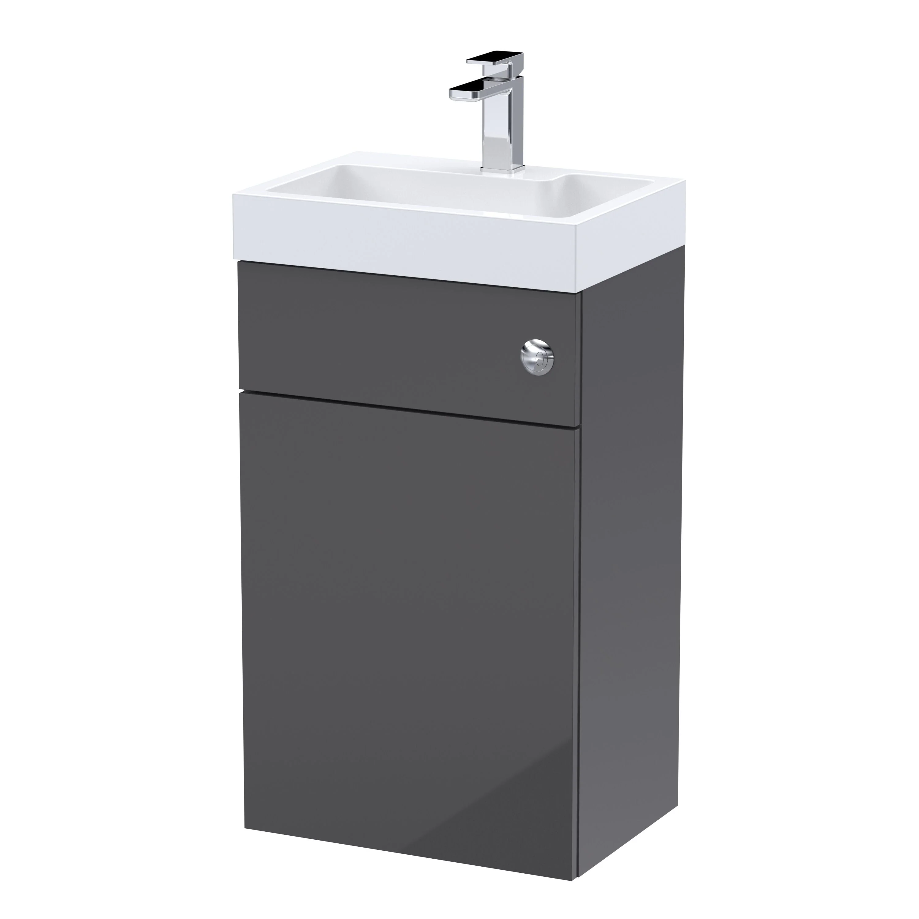 500mm Basin With WC Unit GLGREY