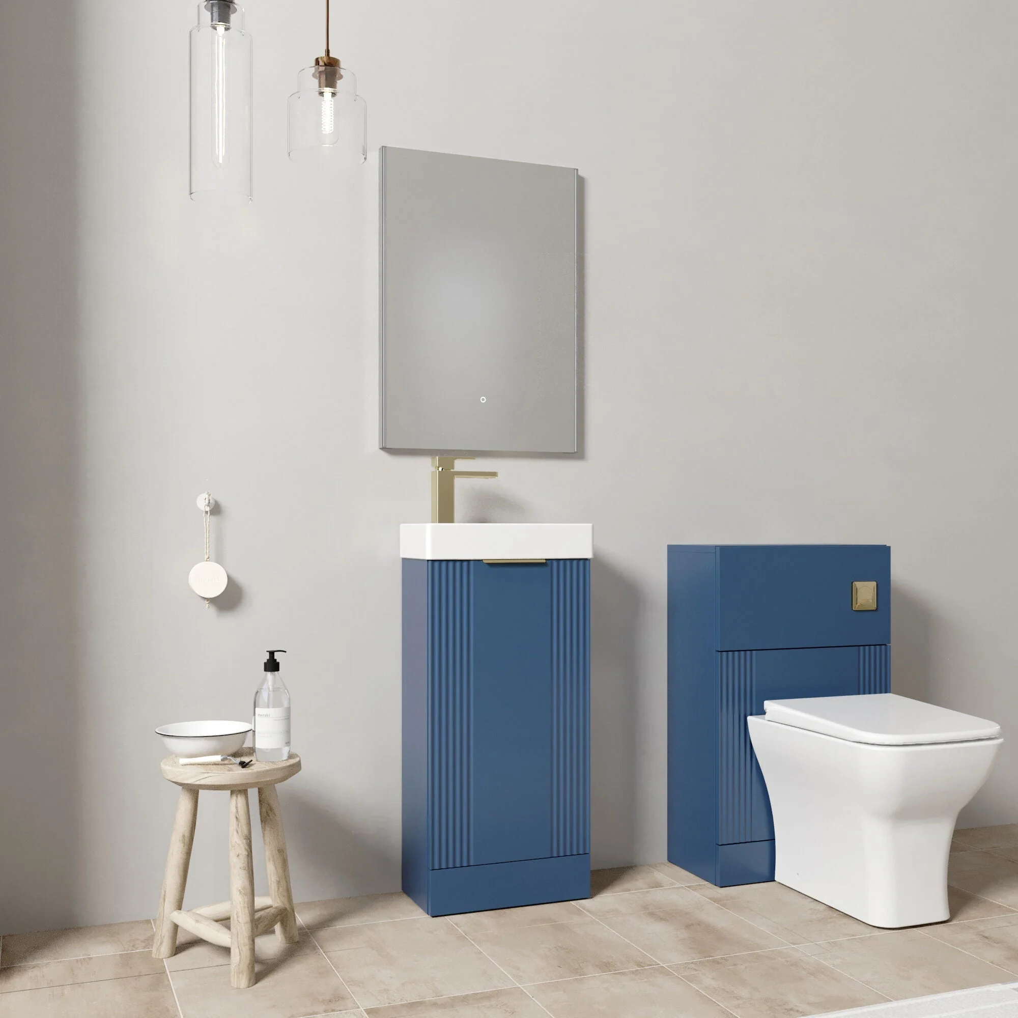 Belvide Floor Standing Cloakroom Suite, Vanity Basin Unit, WC Unit, Toilet & Tap - Image 15