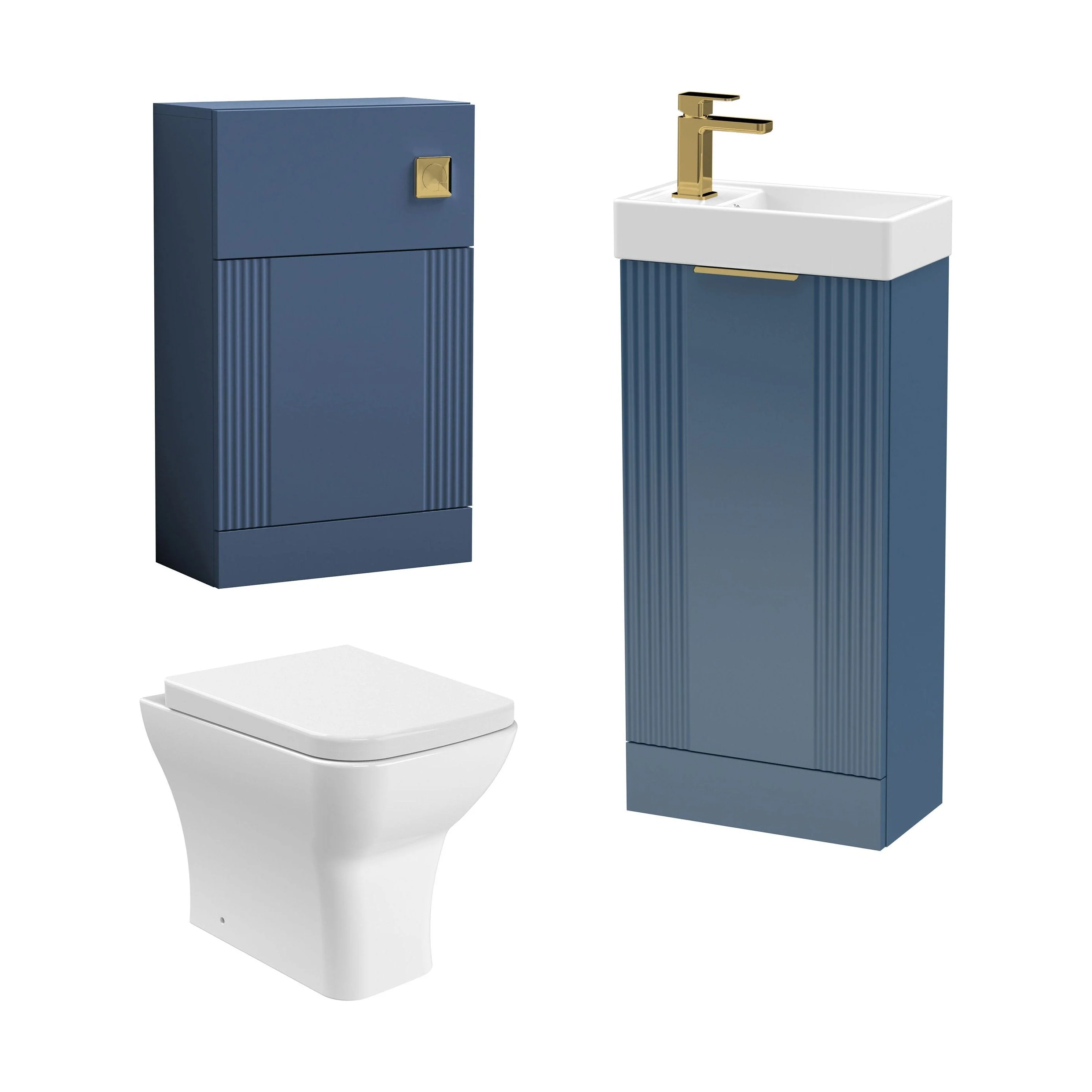 Belvide Floor Standing Cloakroom Suite, Vanity Basin Unit, WC Unit, Toilet & Tap - Image 19