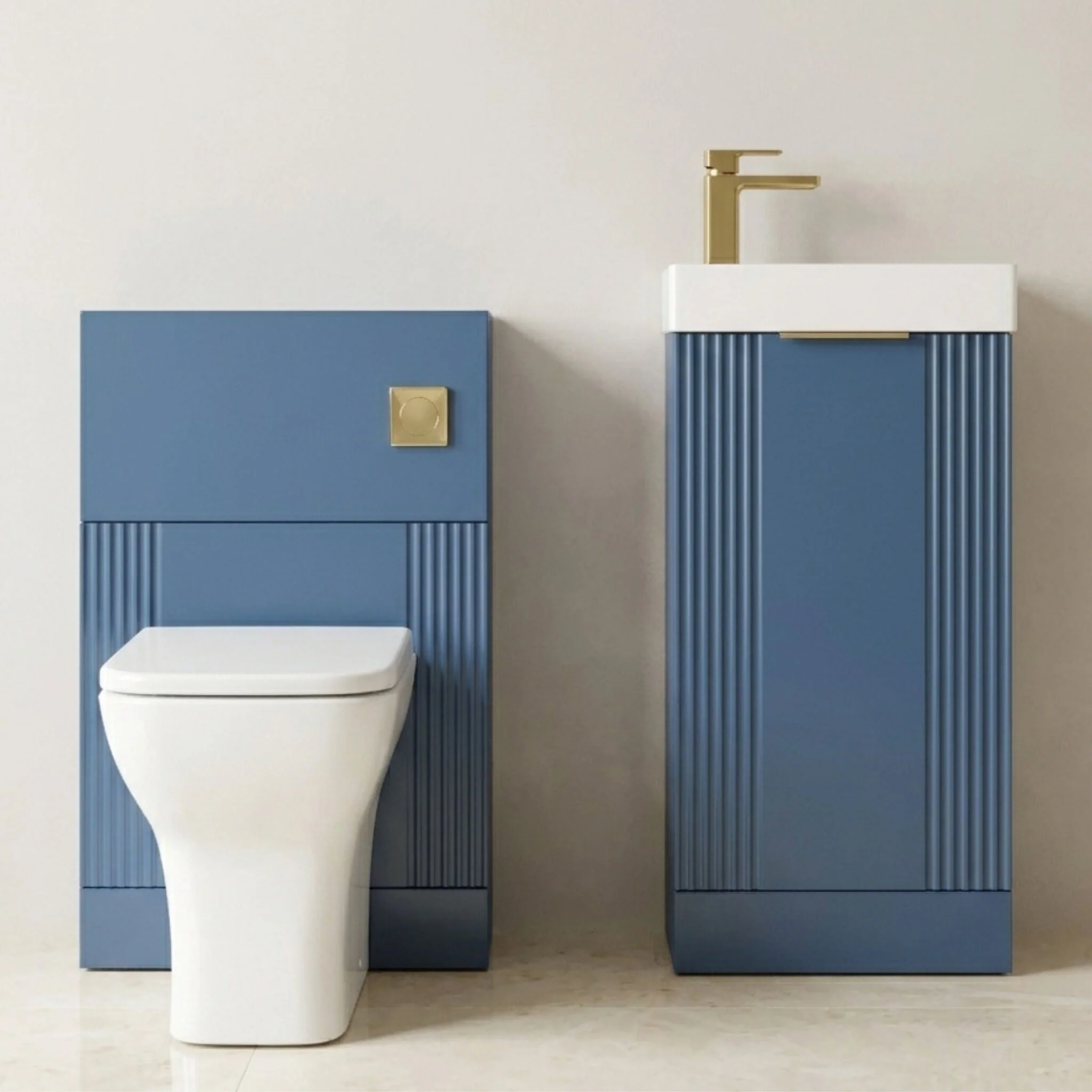 Belvide Floor Standing Cloakroom Suite, Vanity Basin Unit, WC Unit, Toilet & Tap - Image 3