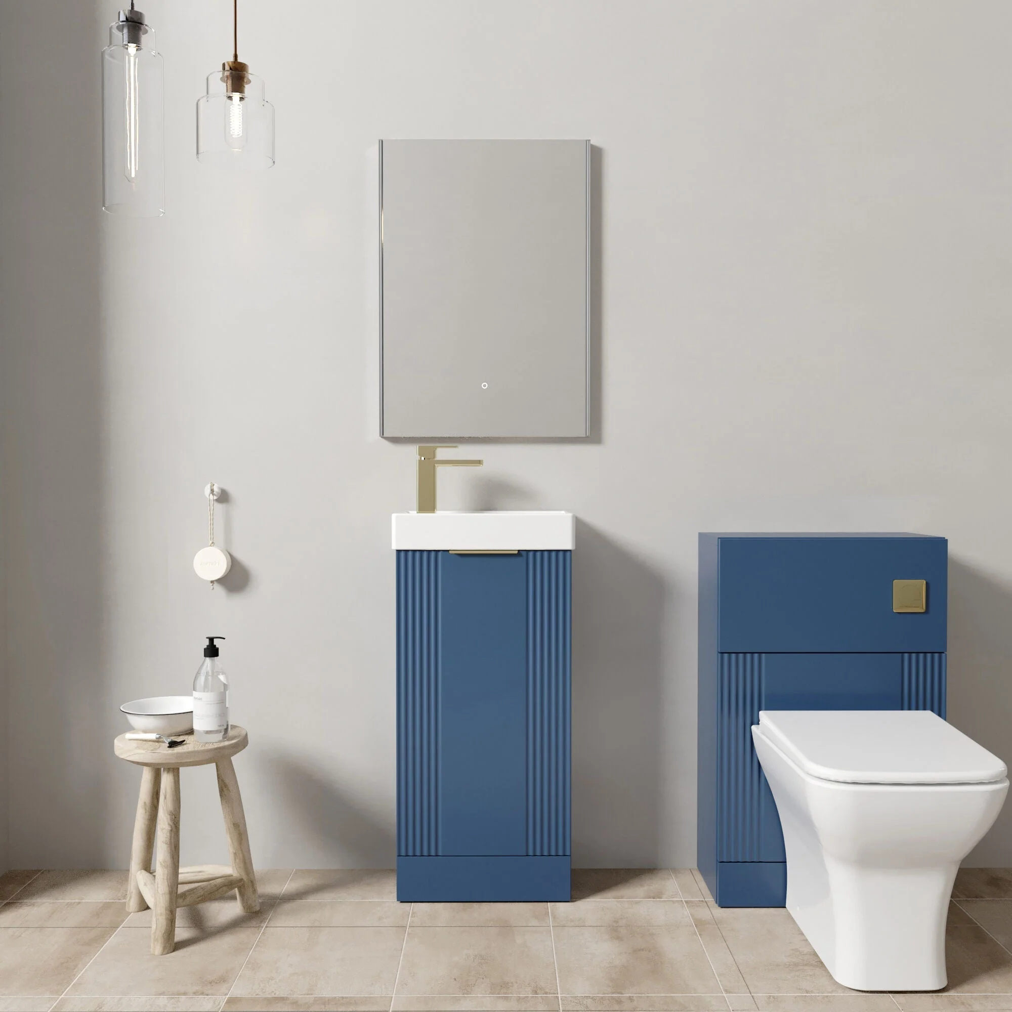 Belvide Floor Standing Cloakroom Suite, Vanity Basin Unit, WC Unit, Toilet & Tap - Image 7