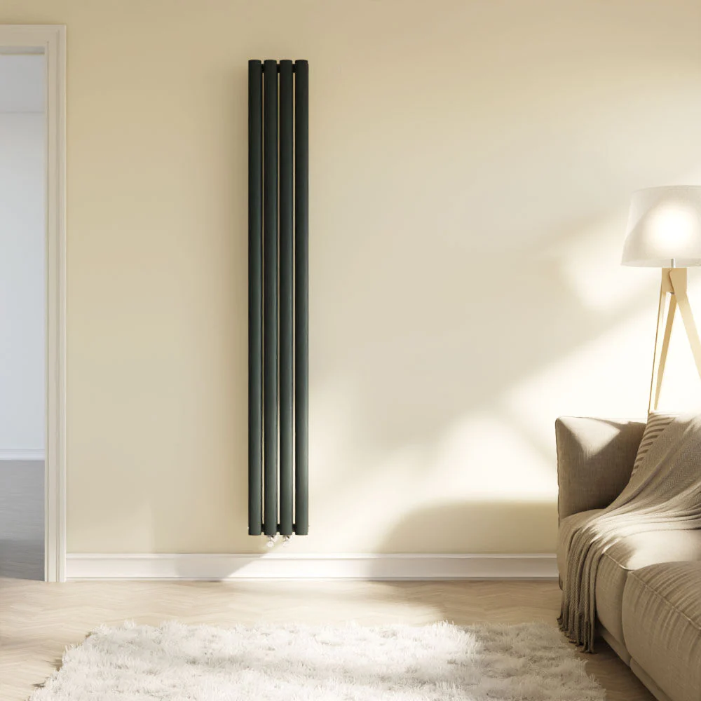 Balterley Embrace Compact Vertical Double Panel Radiator, 1800mm x 236mm - Anthracite - Image 2