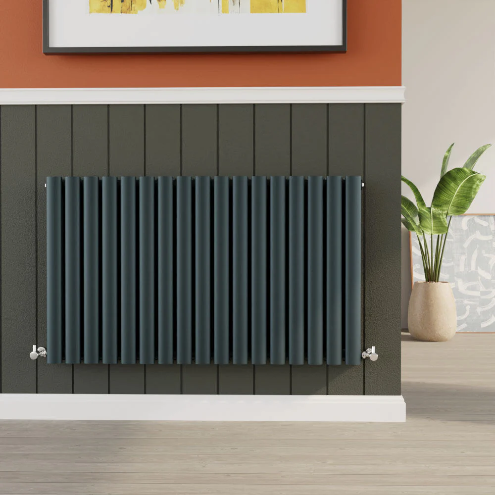 Balterley Embrace Horizontal Double Panel Radiator, 600mm x 992mm - Anthracite - Image 2