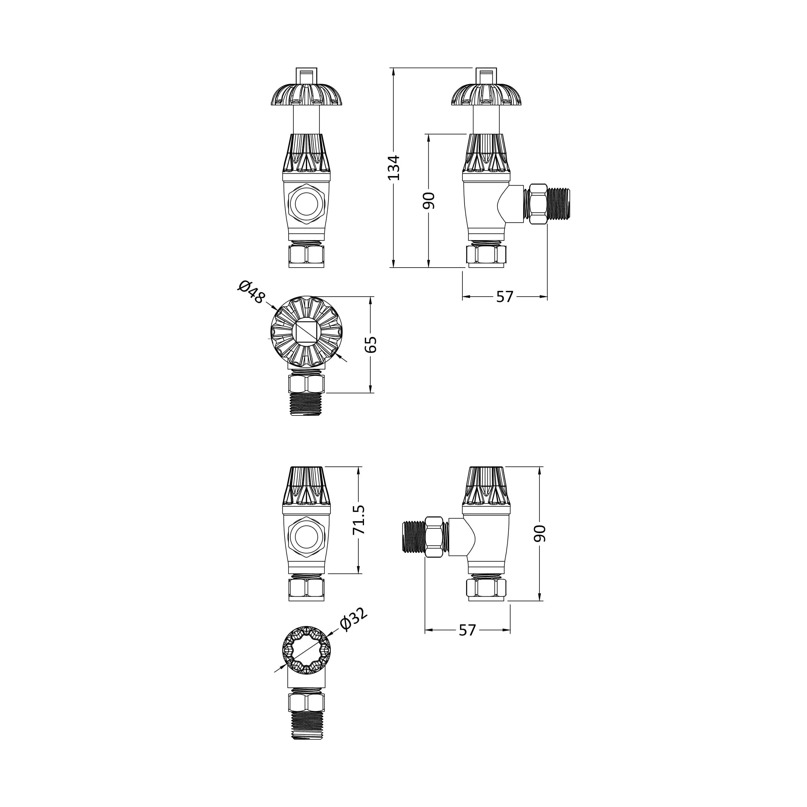 Heating Accessories Thermostatic Radiator Valve Pack, Satin Nickel - Image 2
