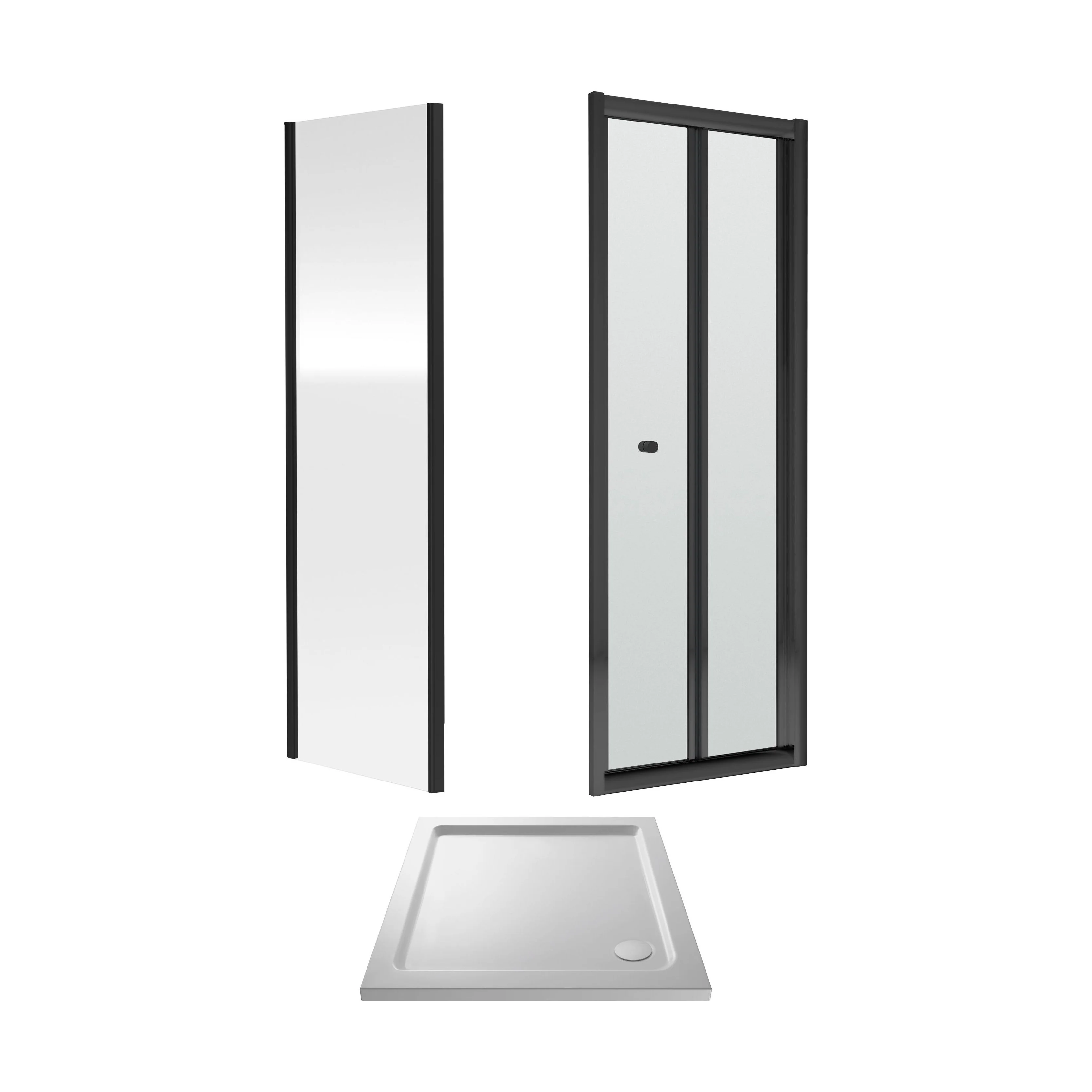 Almington Bi-Fold Shower Door, Side Panel and Shower Tray - Choice of Size and Finish - Image 12