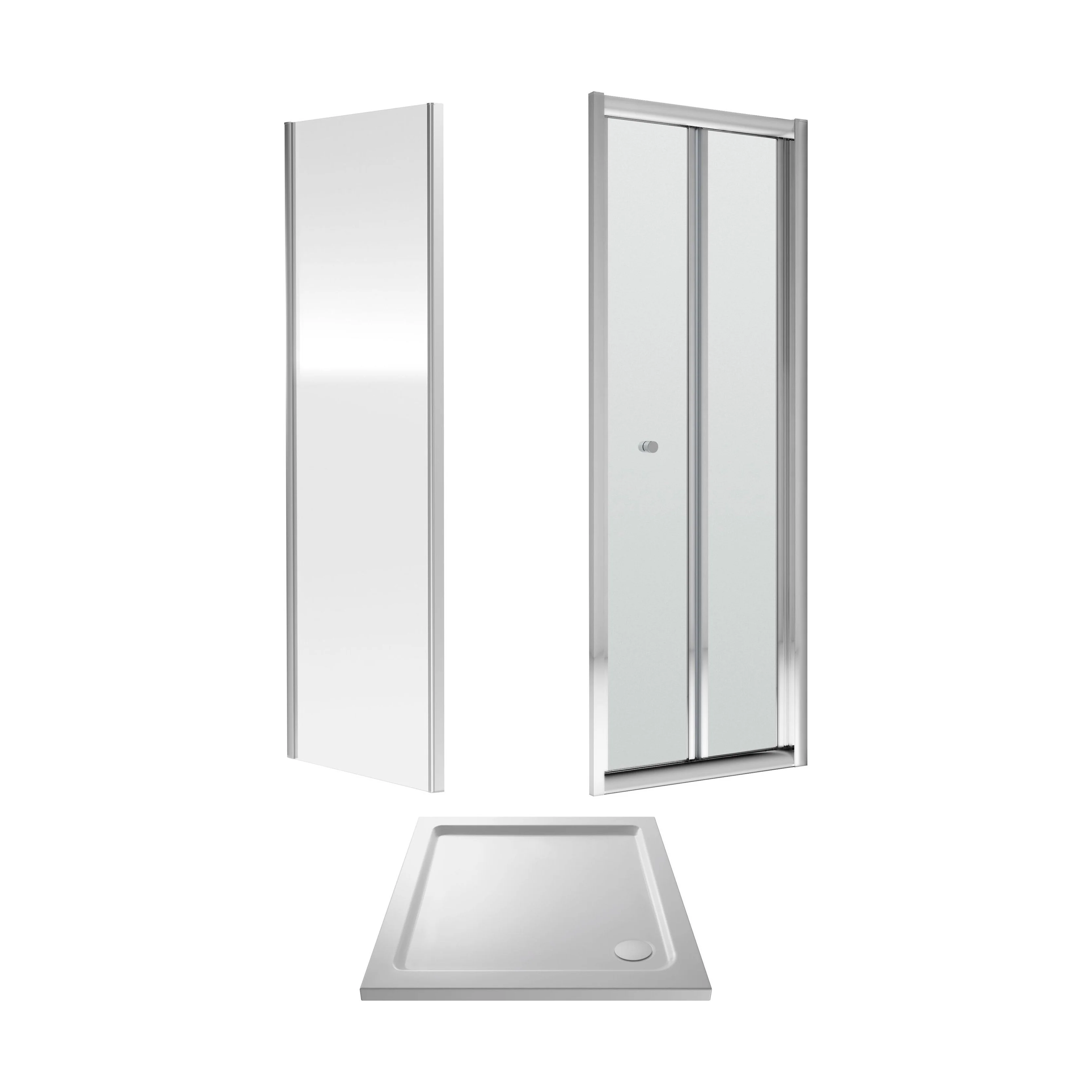Almington Bi-Fold Shower Door, Side Panel and Shower Tray - Choice of Size and Finish - Image 4