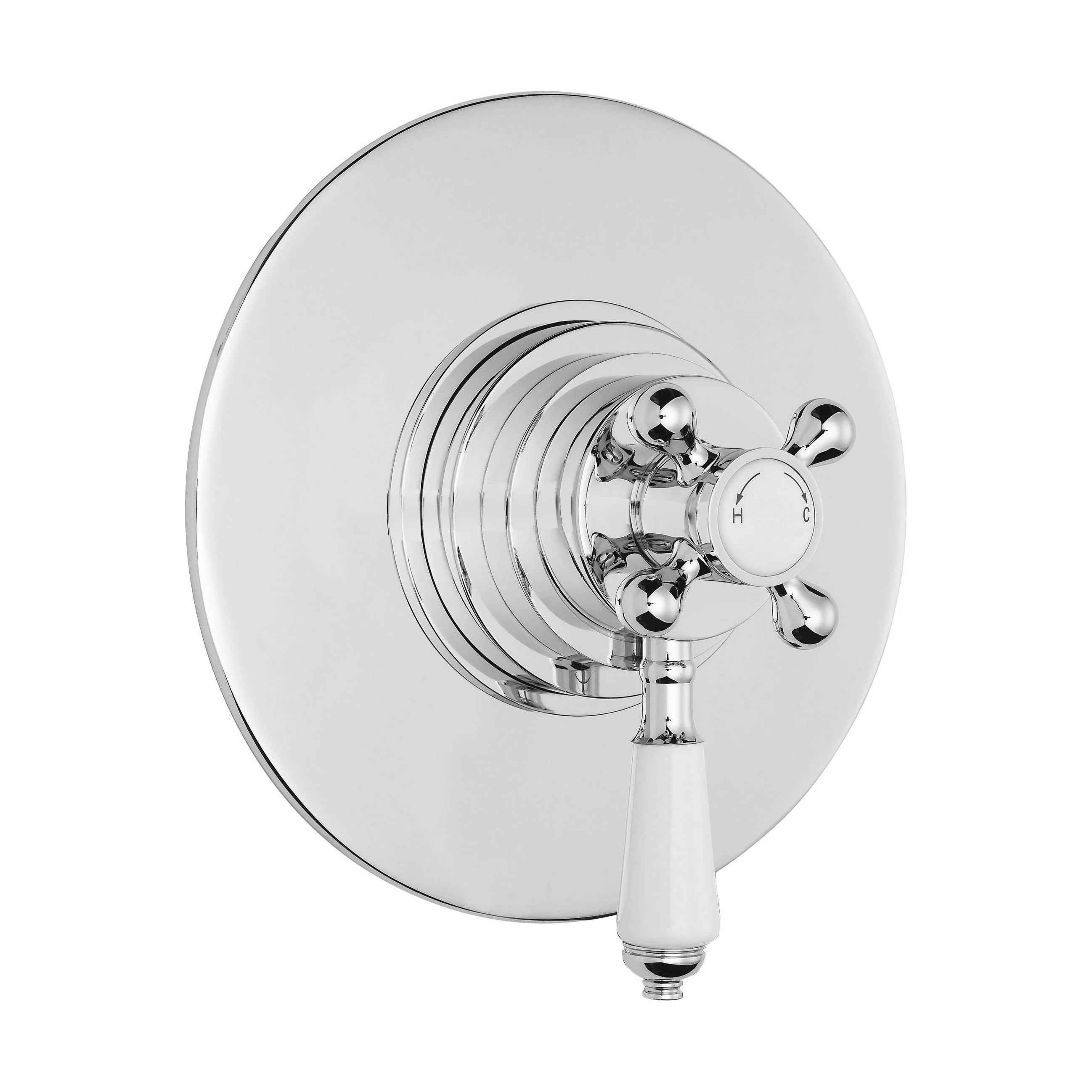 Traditional Concealed Dual Thermostatic Shower Valve (1 Outlet) - Chrome - Balterley