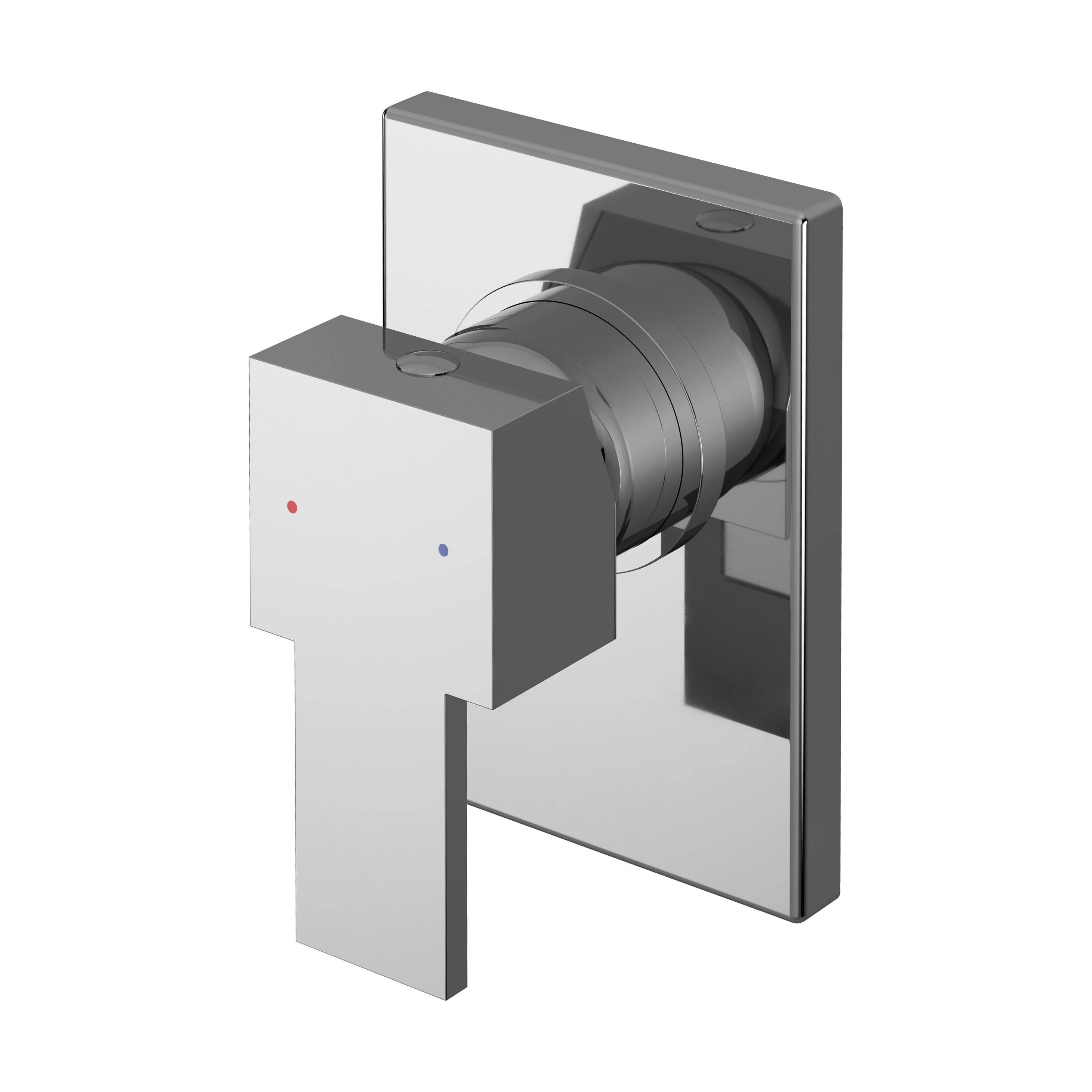 Ripple Contemporary Bathroom Square Concealed Manual Shower Valve with Lever Handle, 120mm, Chrome - Balterley